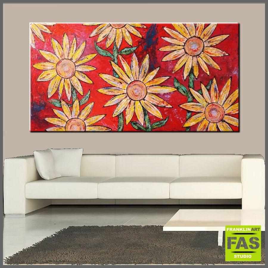 Red With Passion and Flowers 190cm x 100cm Sun Flowers Red Painting (SOLD)-people-[Franko_Artist]-[Australian_artist]-[Gold_Coast]-[Brisbane]-[modern]-[contemporary]-[original]-[Large_artwork]-[The_Block]-[Dream_Homes]-[ideas]-[Grand_Designs]-[Art_Lover]-Franklin Art Studio