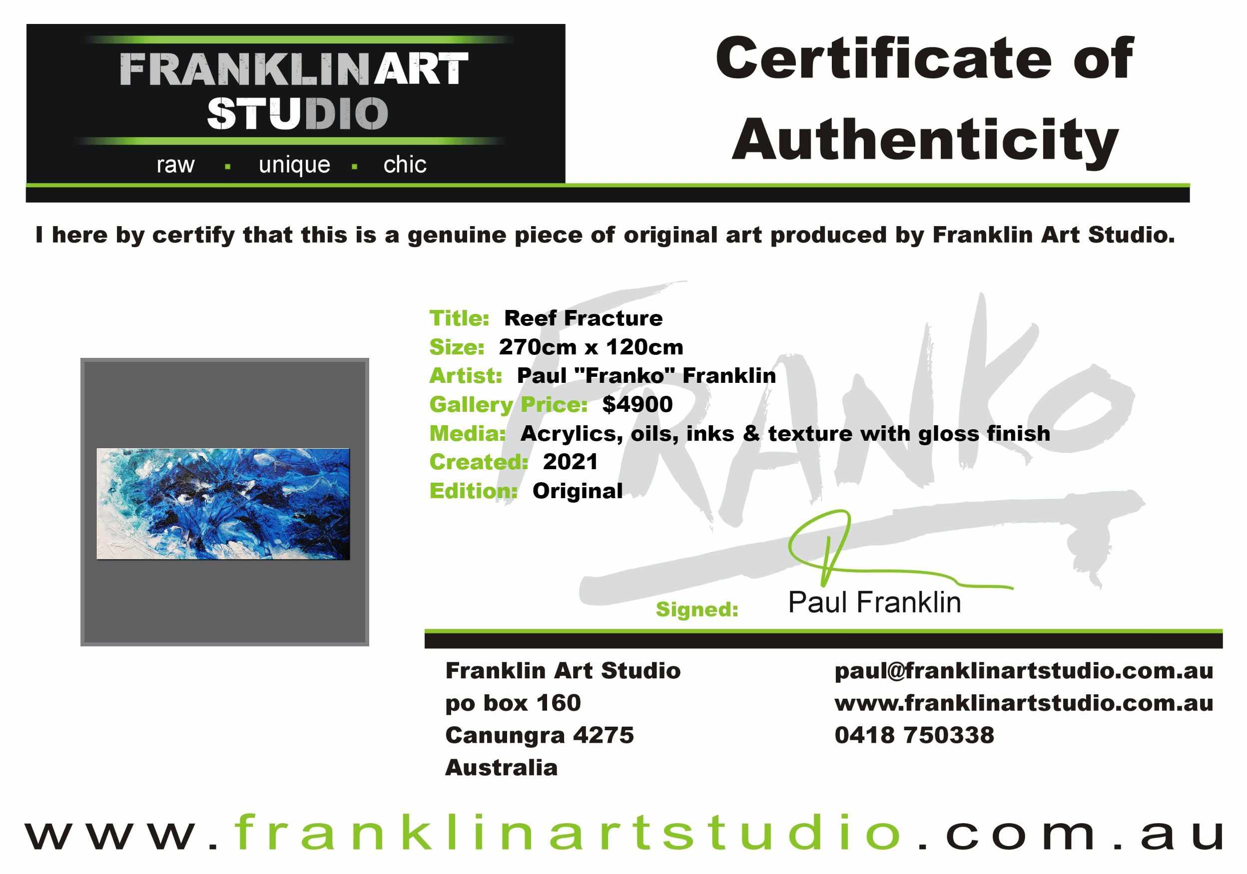 Reef Fracture 270cm x 120cm Blue Teal White Textured Abstract Painting (SOLD)-Abstract-[Franko]-[Australian]-[Popular]-[Best Selling]-Franklin Art Studio