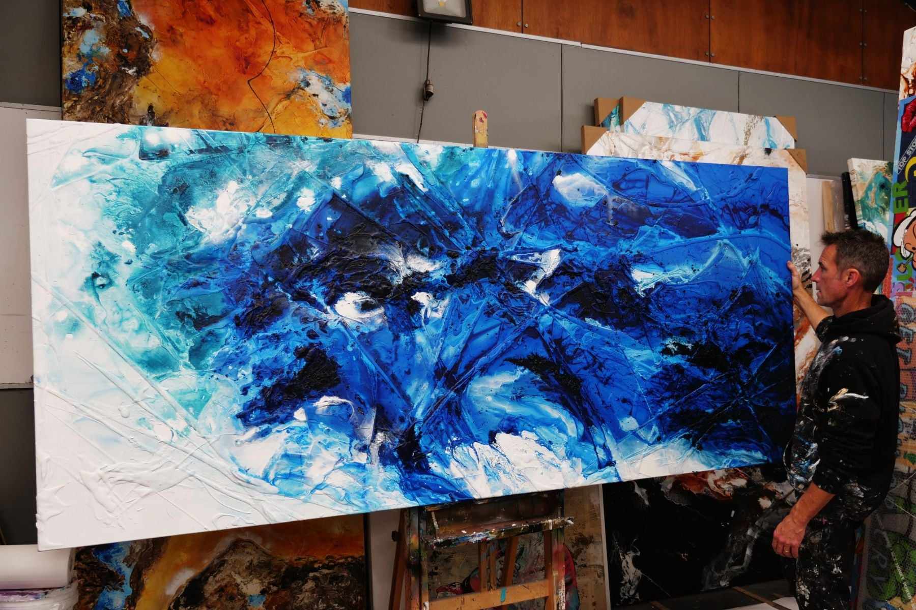 update alt-text with template Reef Fracture 270cm x 120cm Blue Teal White Textured Abstract Painting (SOLD)-Abstract-[Franko_Artist]-[The_Block]-[Dream_Homes]-[ideas]- [Grand_Designs]-Franklin Art Studio