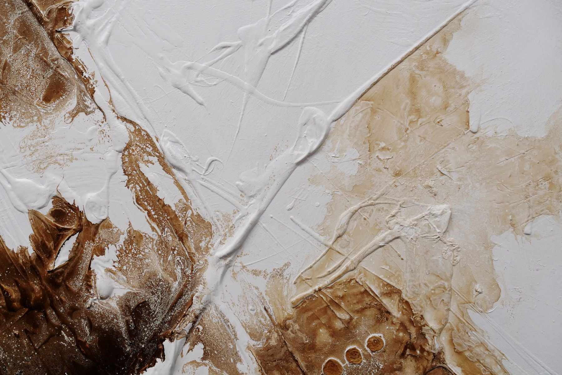 Resonance 190cm x 100cm Rust White Textured Abstract Painting (SOLD)