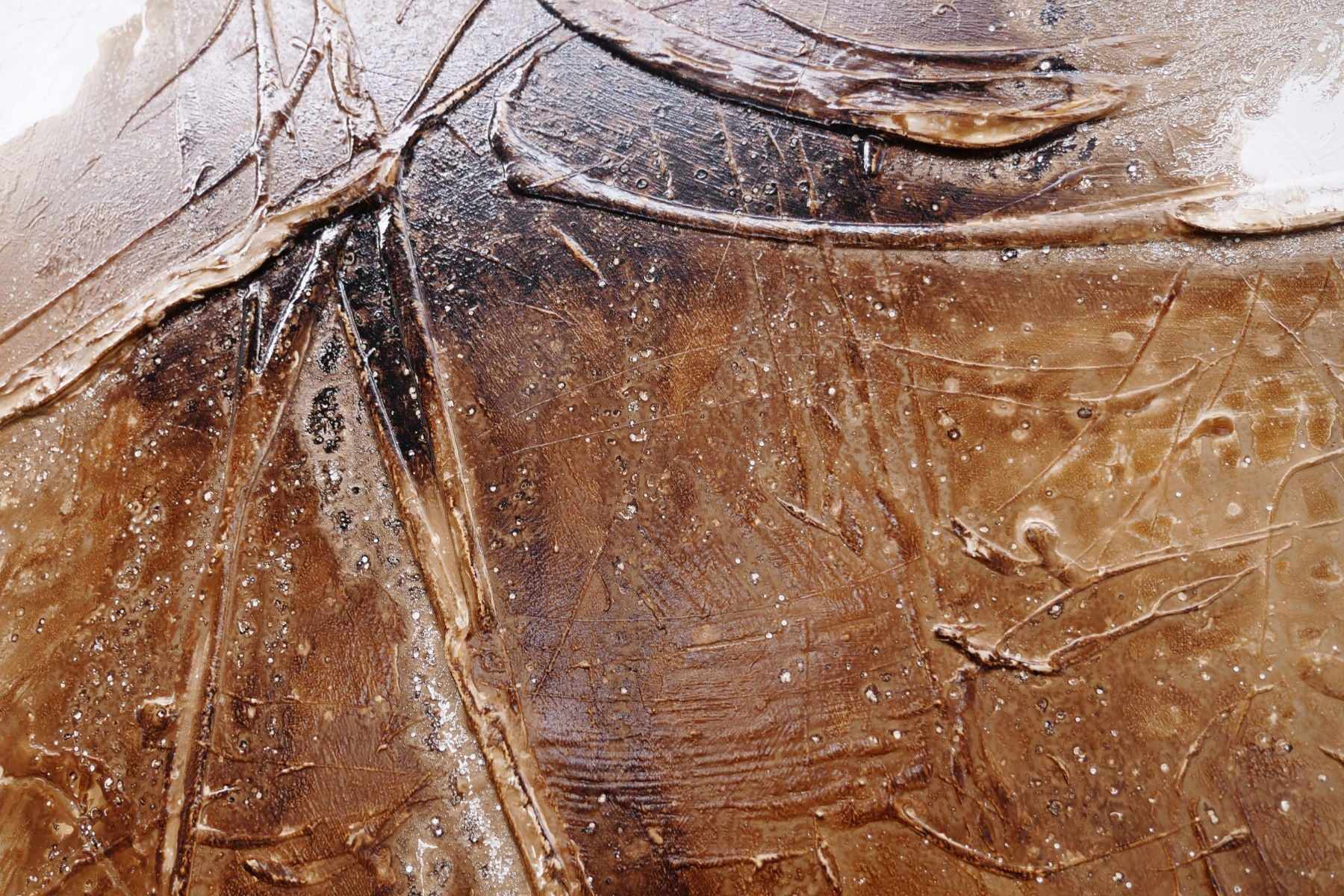 Resonance 190cm x 100cm Rust White Textured Abstract Painting (SOLD)