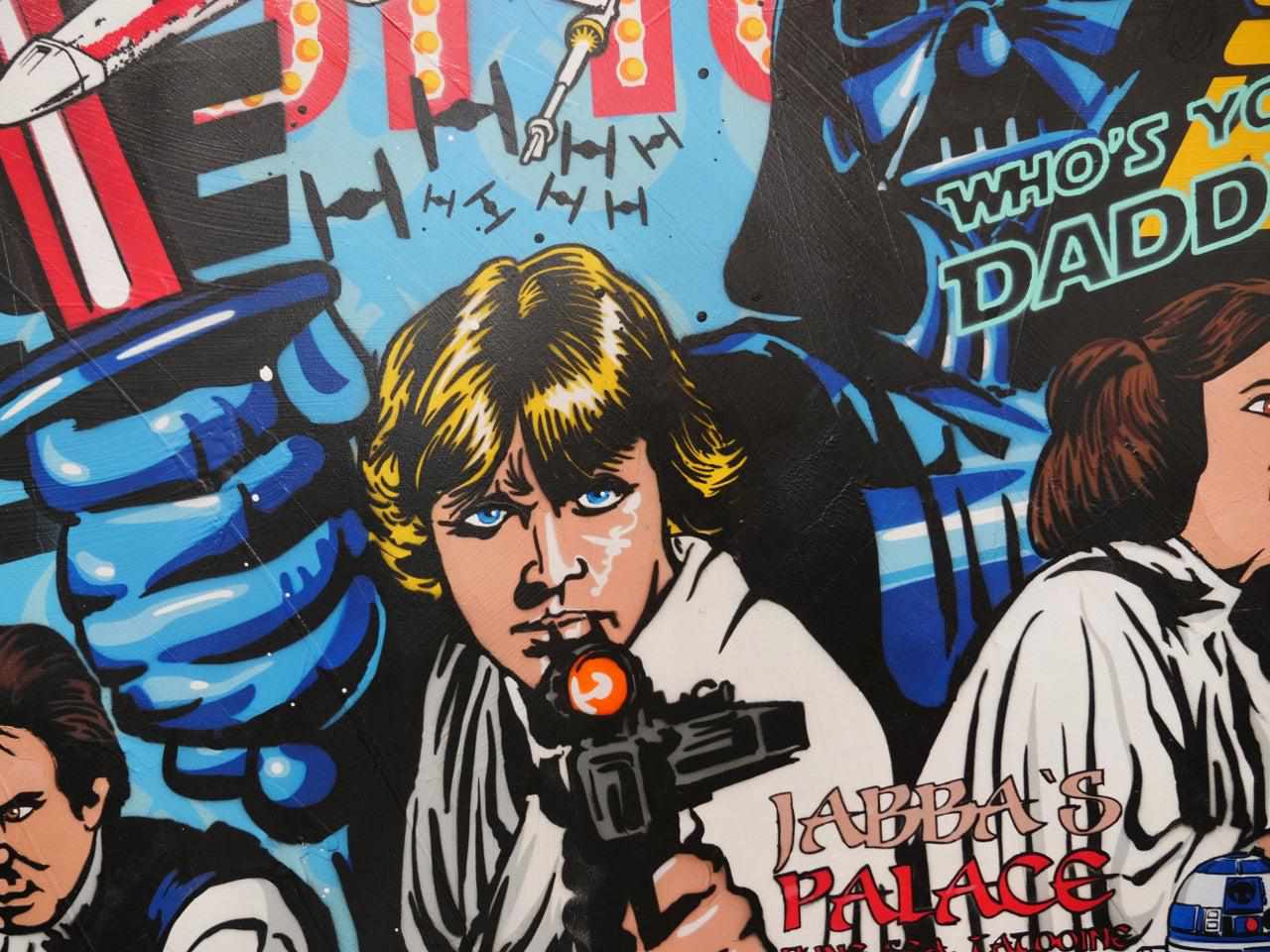 Return of the Force 190cm x 100cm Star Wars Textured Urban Pop Art Painting (SOLD)