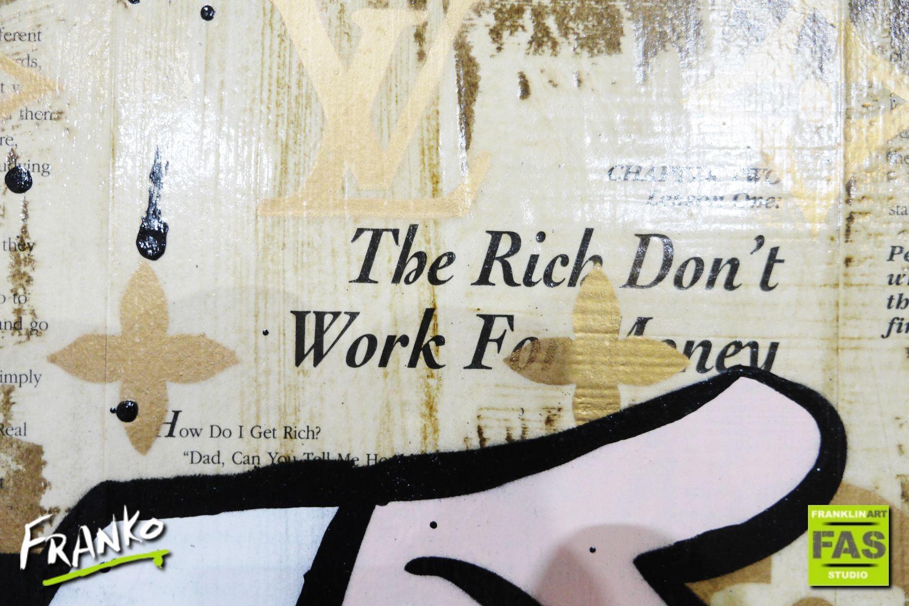 Rich Like Richie 140cm x 100cm Richie Rich Bitcoin (SOLD)-bitcoin themed-[Franko]-[Artist]-[Australia]-[Painting]-Franklin Art Studio