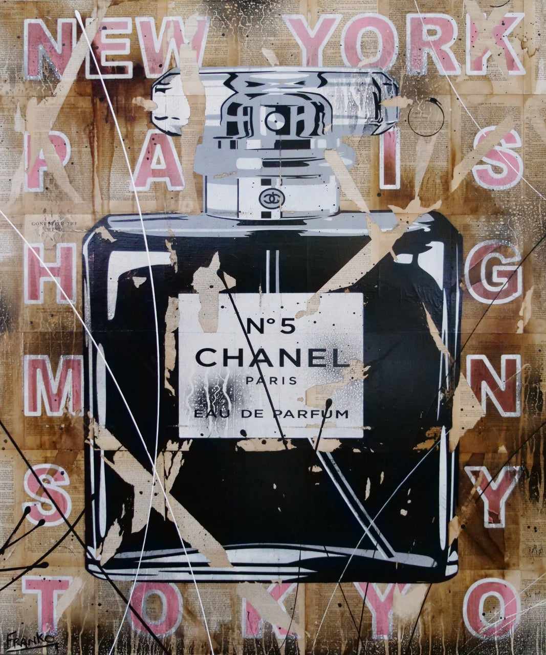 Ripped 120cm x 100cm Urban Pop Book Club Painting (SOLD)-book club-[Franko_Artist]-[Australian_artist]-[Gold_Coast]-[Brisbane]-[modern]-[contemporary]-[original]-[Large_artwork]-Franklin Art Studio