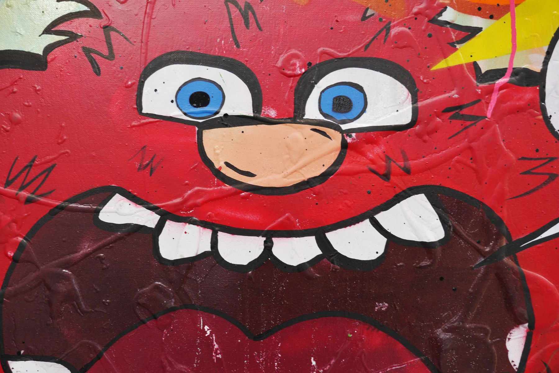 Roar 140cm x 100cm Graffiti Textured Urban Pop Art Painting