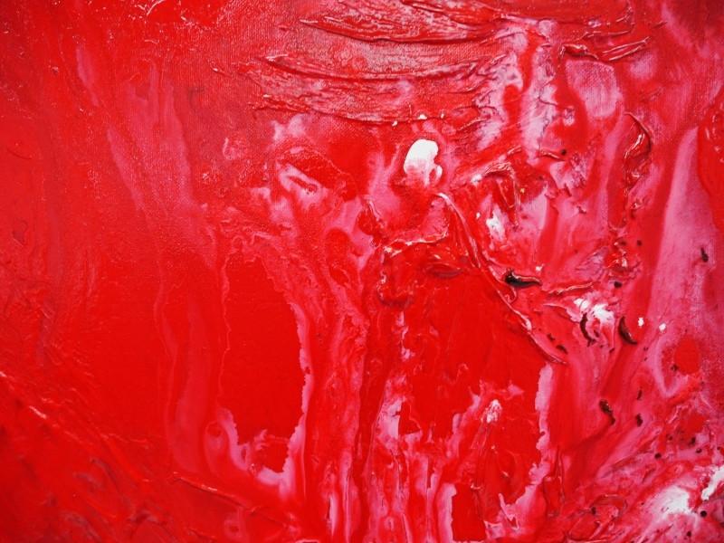 Rock Lobster 120cm x 120cm Red Abstract Painting (SOLD)