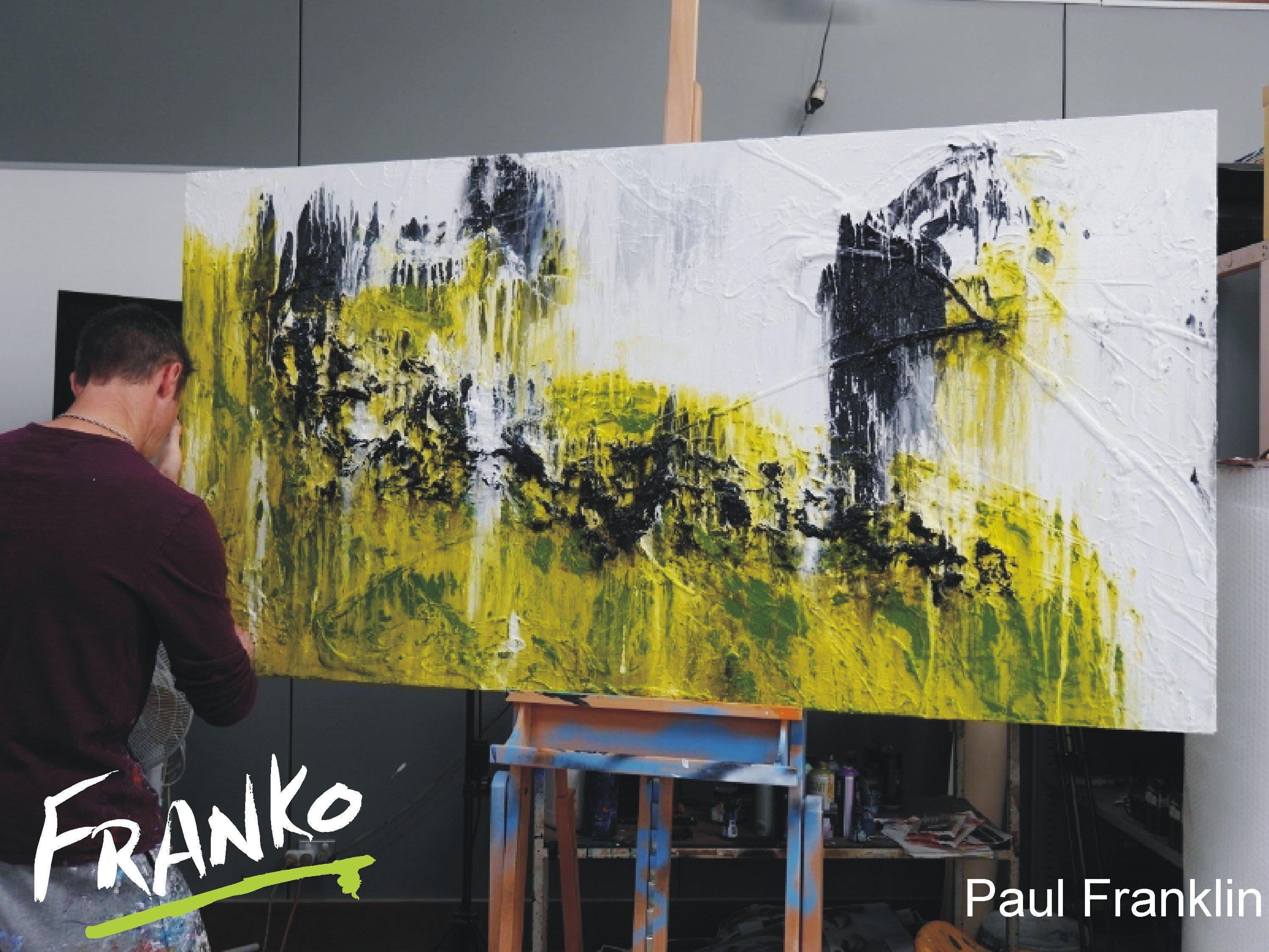 Rushing Lime Juice 190cm x 100cm Green Abstract Painting (SOLD)-abstract-[Franko_Artist]-[The_Block]-[Dream_Homes]-[ideas]- [Grand_Designs]-Franklin Art Studio