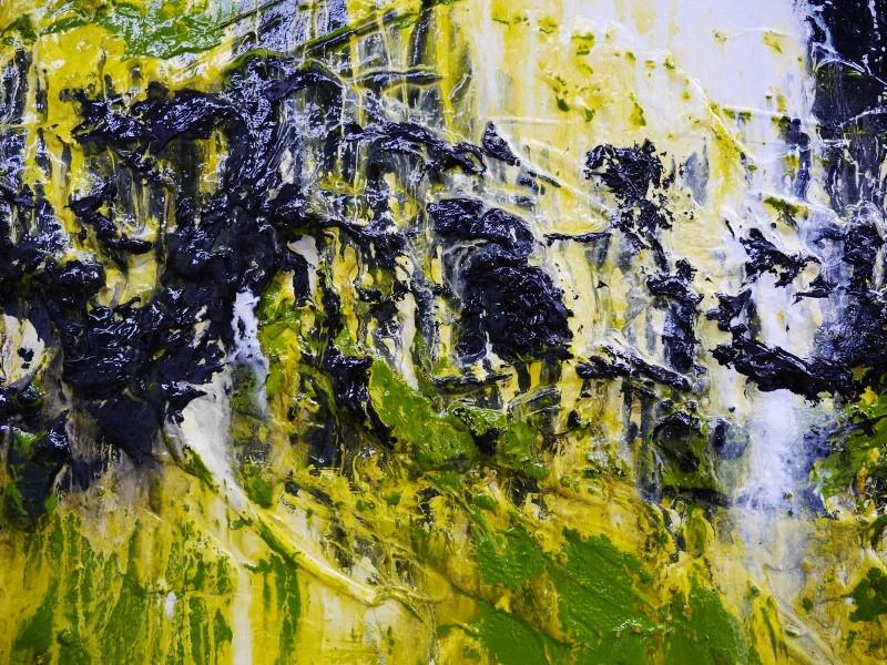 Rushing Lime Juice 190cm x 100cm Green Abstract Painting (SOLD)