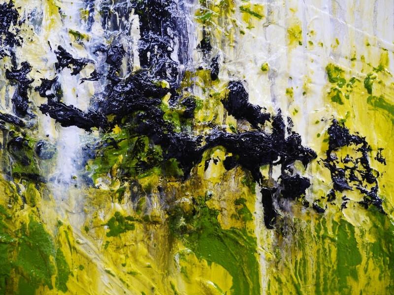 Rushing Lime Juice 190cm x 100cm Green Abstract Painting (SOLD)-abstract-[Franko]-[Artist]-[Australia]-[Painting]-Franklin Art Studio