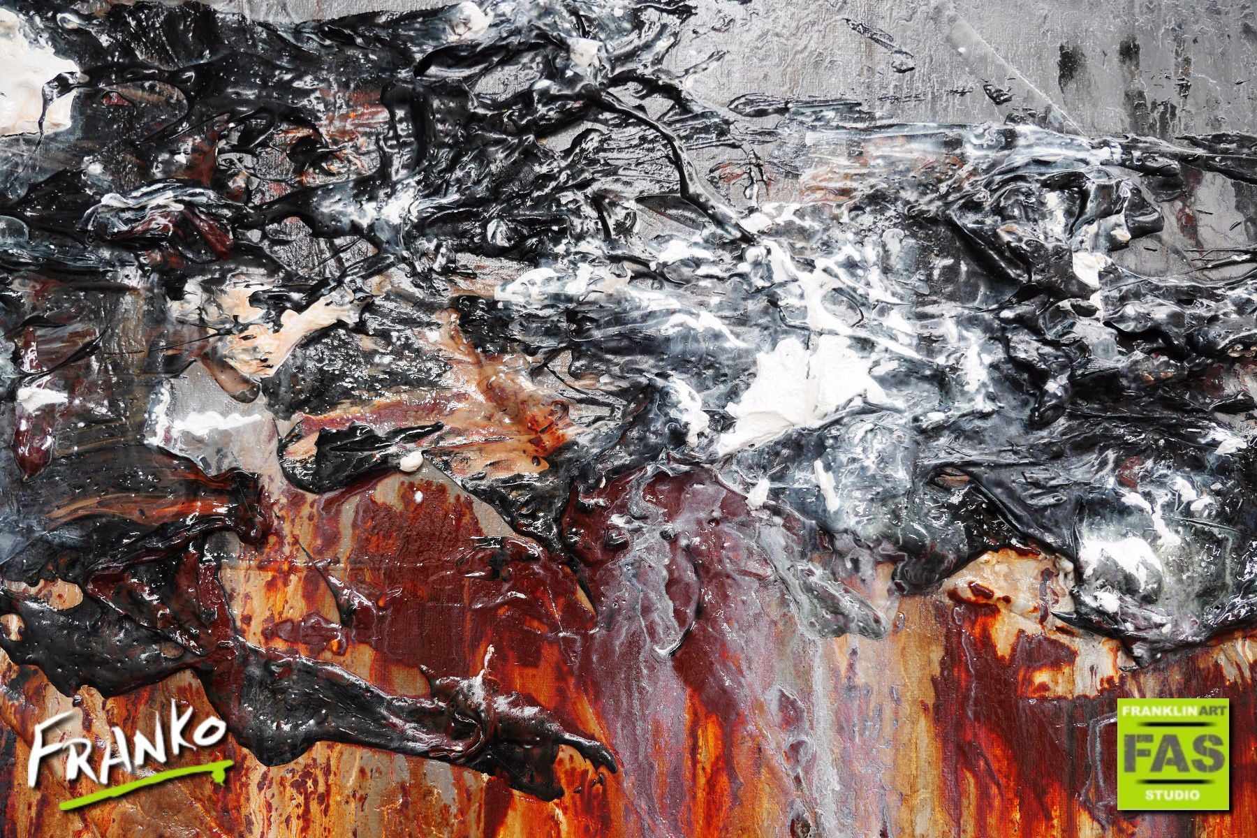Rust And Dust 160cm x 100cm Rust and white Abstract Painting (SOLD)