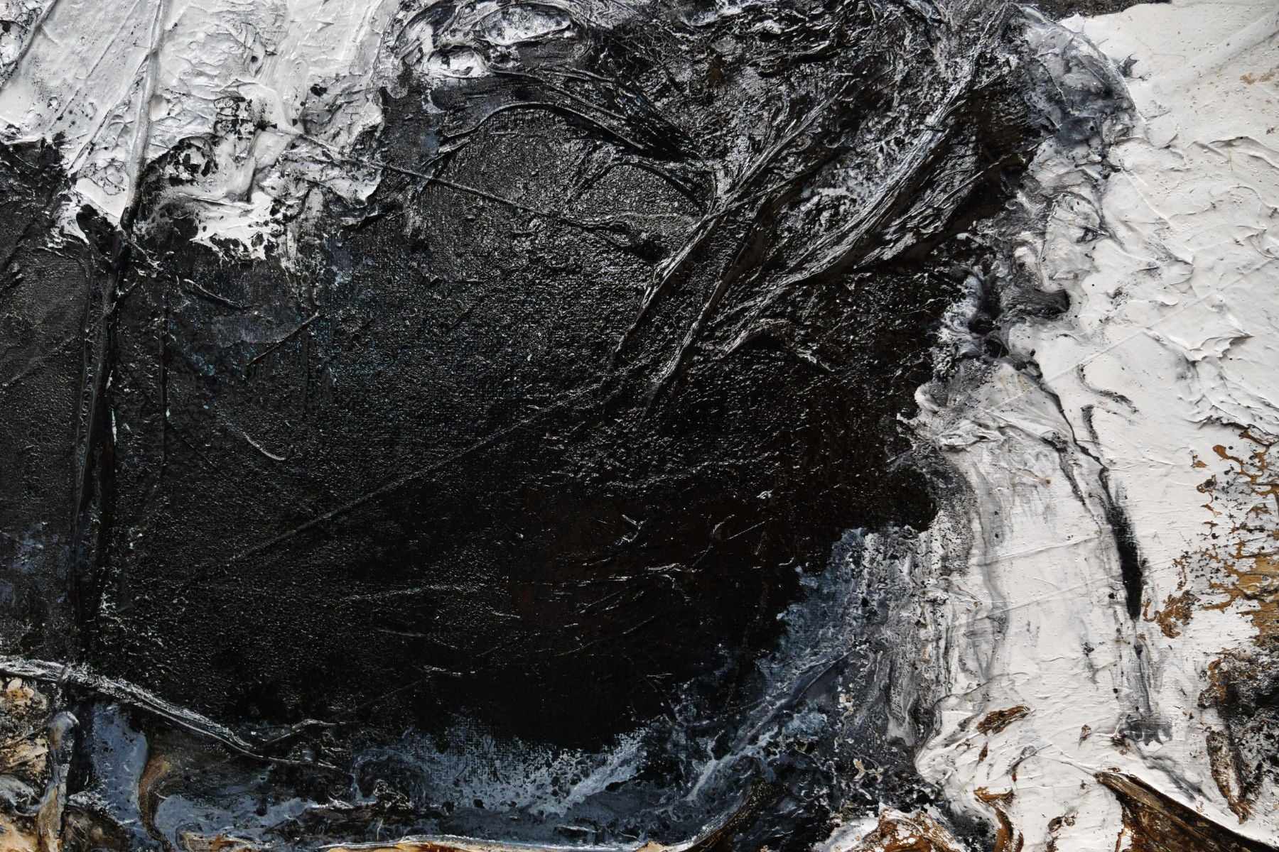 Rusted Black Russian 160cm x 100cm Brown Black Grey Textured Abstract Painting (SOLD)