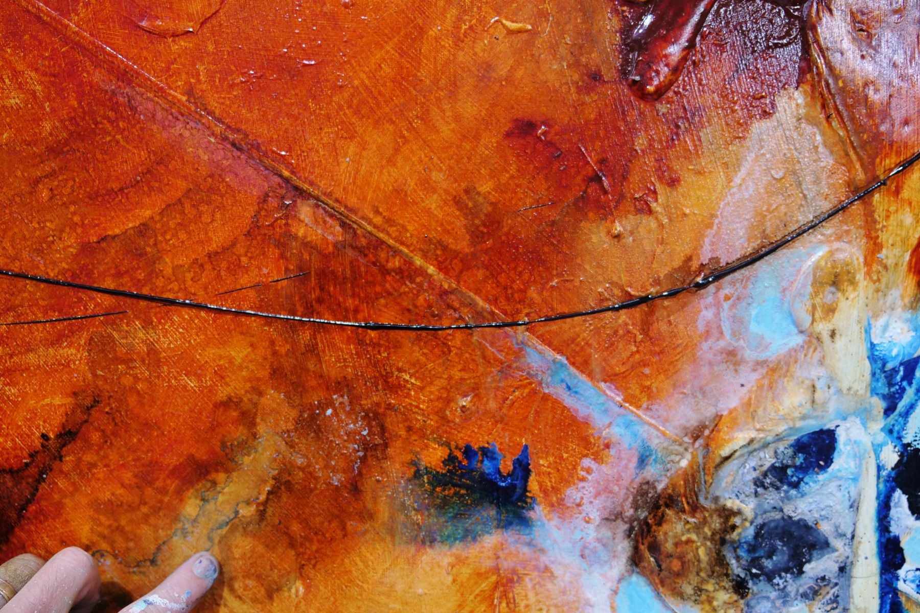 Rusted Landscape 160cm x 100cm Sienna Textured Abstract Painting (SOLD)