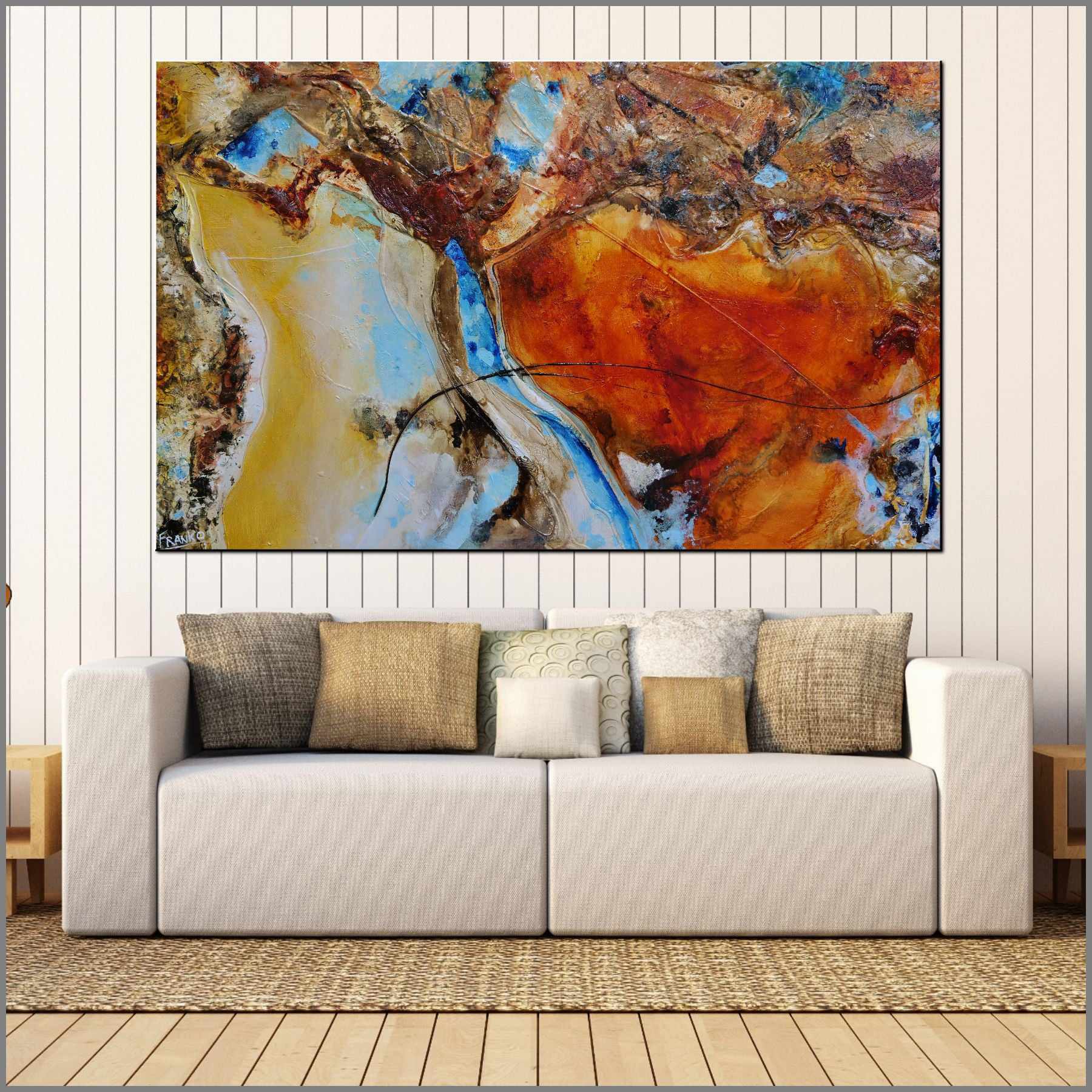 Rusted Landscape 160cm x 100cm Sienna Textured Abstract Painting (SOLD)-Abstract-[Franko_Artist]-[Australian_artist]-[Gold_Coast]-[Brisbane]-[modern]-[contemporary]-[original]-[Large_artwork]-[The_Block]-[Dream_Homes]-[ideas]-[Grand_Designs]-[Art_Lover]-Franklin Art Studio