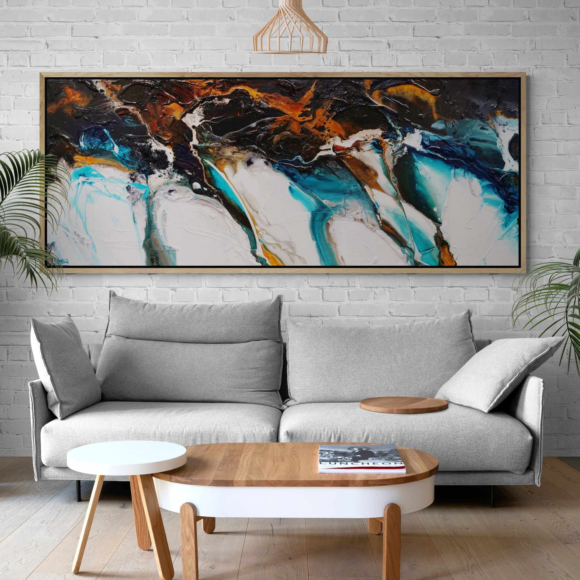 Rusted Motion 200cm x 80cm White Black Teal Textured Abstract Painting (SOLD)-Abstract-[Franko_Artist]-[Australian_artist]-[Gold_Coast]-[Brisbane]-[modern]-[contemporary]-[original]-[Large_artwork]-[The_Block]-[Dream_Homes]-[ideas]-[Grand_Designs]-[Art_Lover]-Franklin Art Studio