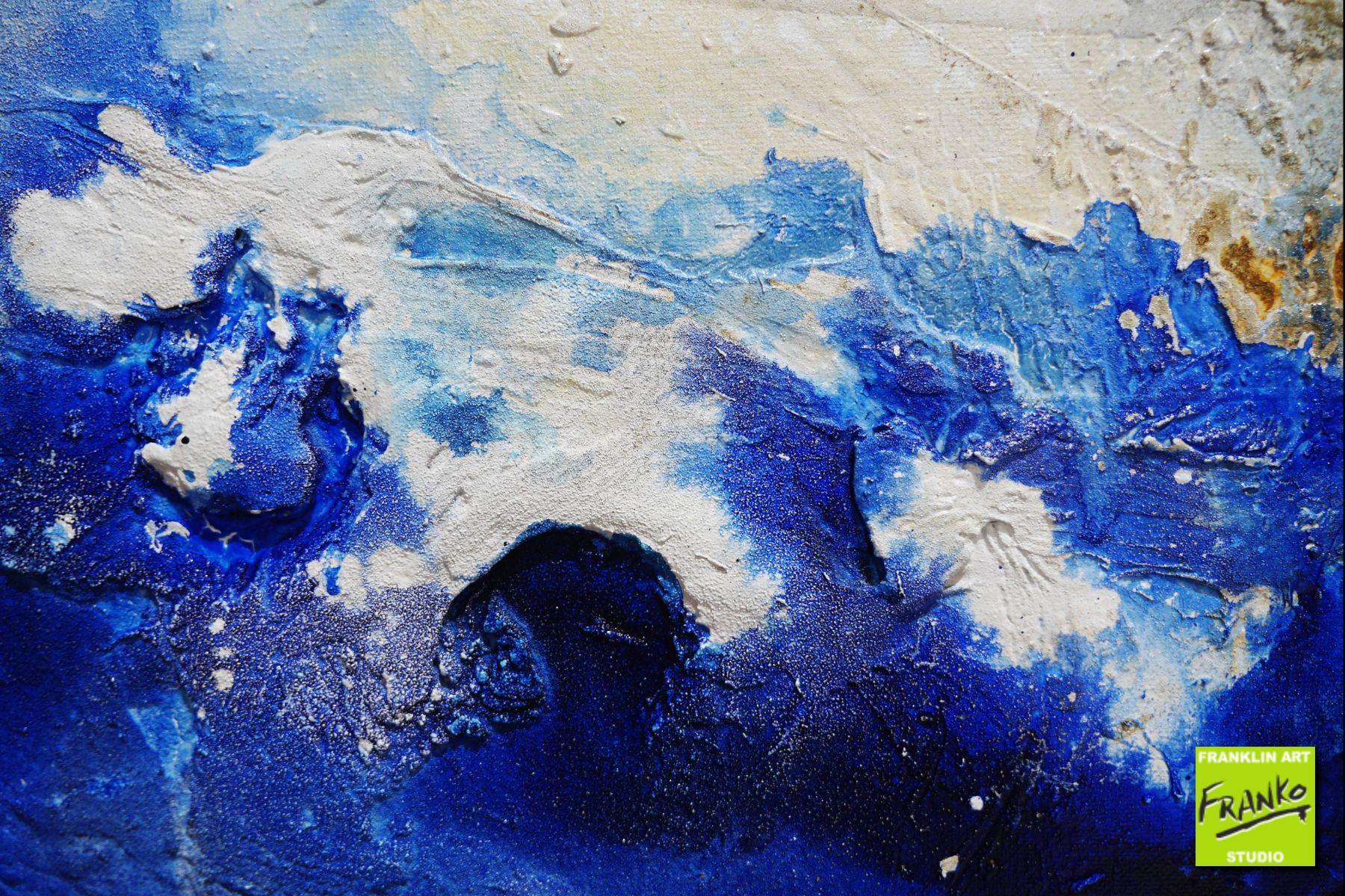 Rusted Outback 240cm x 100cm Brown Blue Textured Abstract Painting (SOLD)