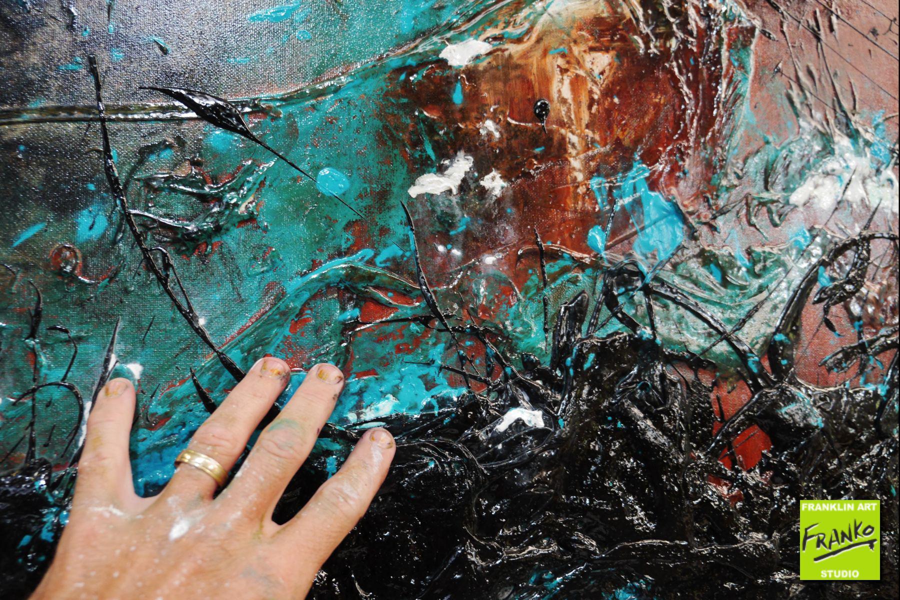 Rusted Rogue 190cm x 100cm Brown Textured Abstract Painting (SOLD)