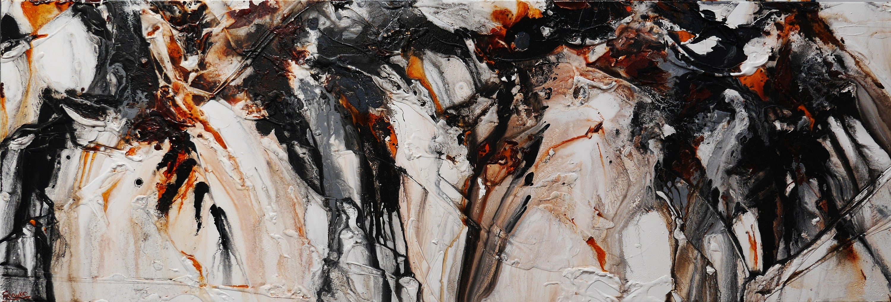 Rusted Divergence 295cm x 100cm Textured Abstract Painting (SOLD)-Abstract-[Franko_Artist]-[Australian_artist]-[Gold_Coast]-[Brisbane]-[modern]-[contemporary]-[original]-[Large_artwork]-Franklin Art Studio