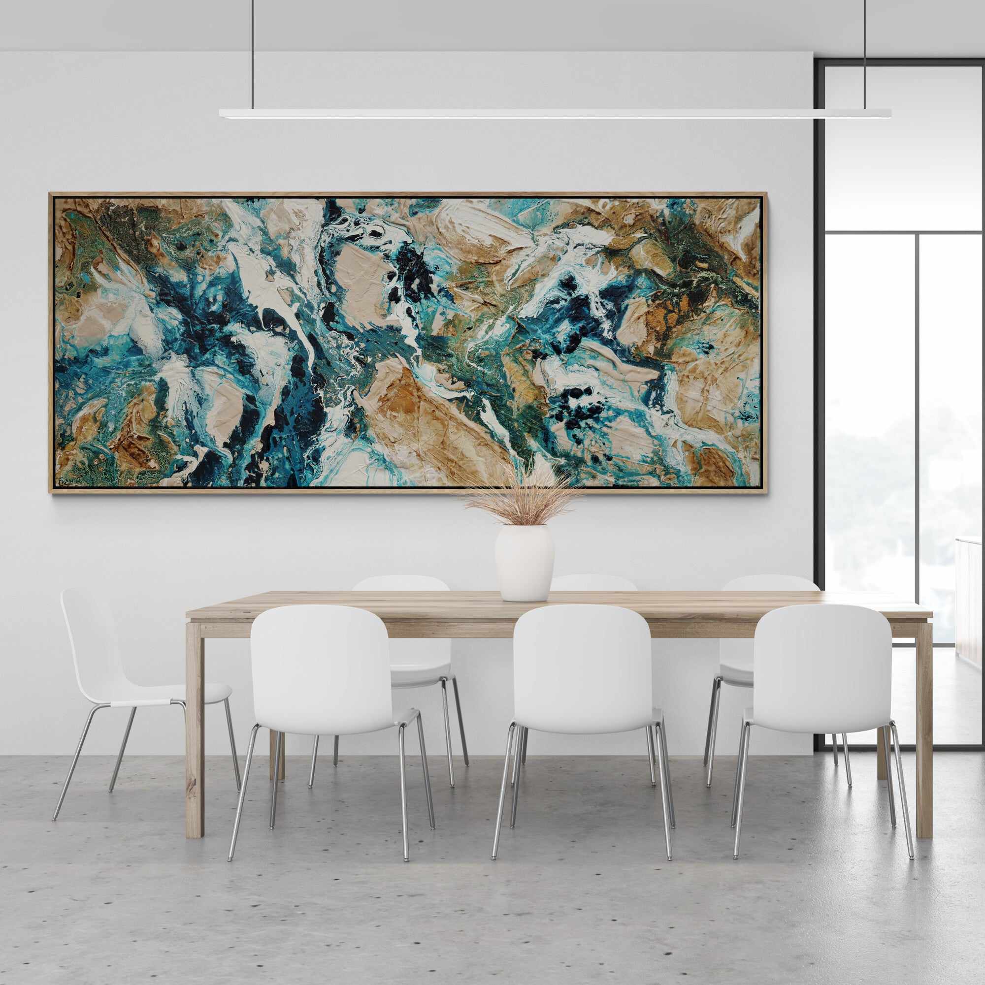 Rusting Honey 240cm x 100cm Rust Teal Textured Abstract Painting (SOLD)-Abstract-[Franko_Artist]-[Australian_artist]-[Gold_Coast]-[Brisbane]-[modern]-[contemporary]-[original]-[Large_artwork]-[The_Block]-[Dream_Homes]-[ideas]-[Grand_Designs]-[Art_Lover]-Franklin Art Studio