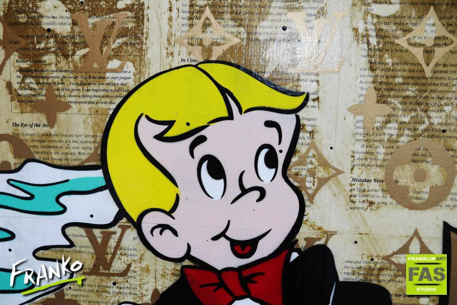 Sail Away 120cm x 120cm Richie Rich Bitcoin (SOLD)