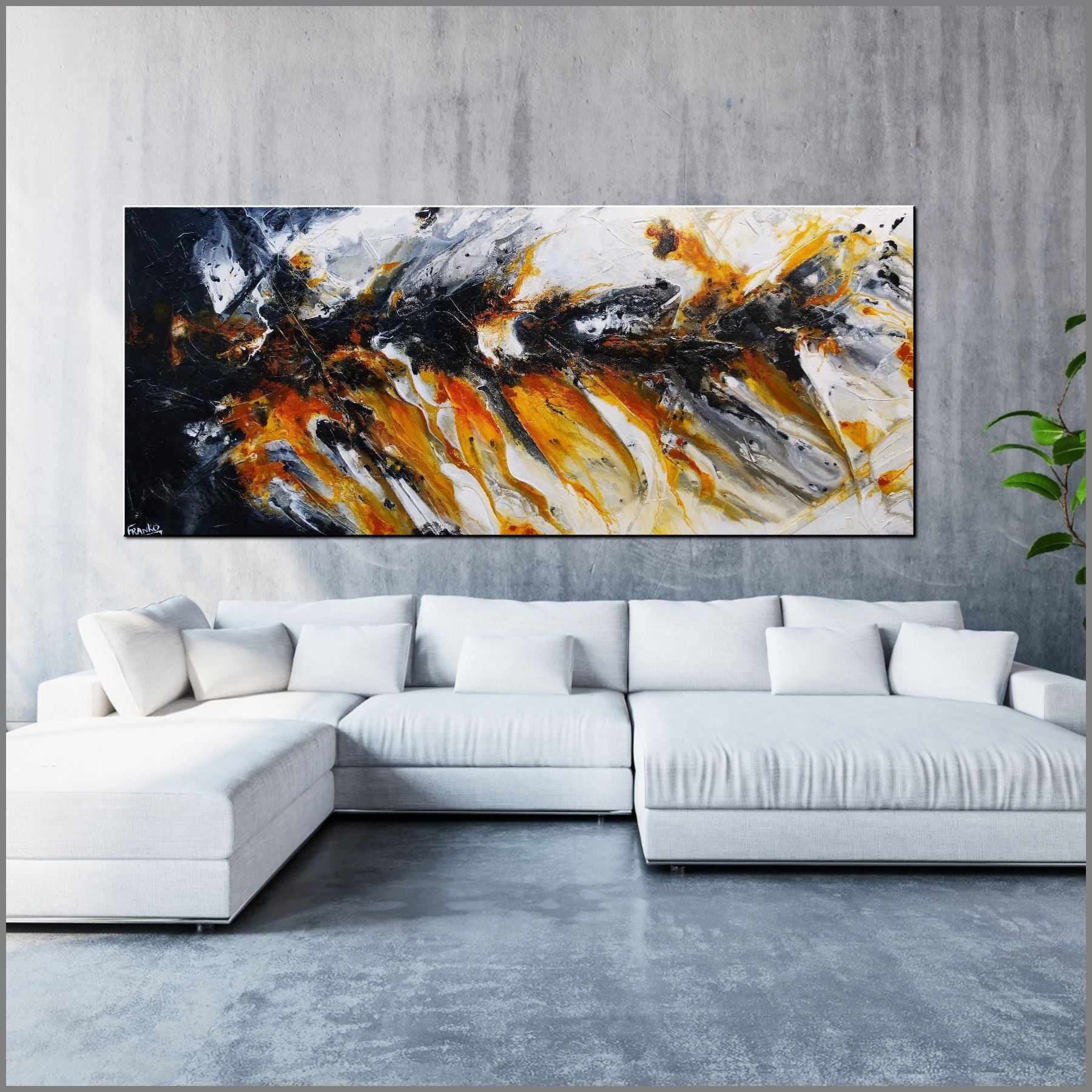 Salted Sienna 240cm x 100cm Sienna Black Textured Abstract Painting (SOLD)-Abstract-[Franko_Artist]-[Australian_artist]-[Gold_Coast]-[Brisbane]-[modern]-[contemporary]-[original]-[Large_artwork]-[The_Block]-[Dream_Homes]-[ideas]-[Grand_Designs]-[Art_Lover]-Franklin Art Studio