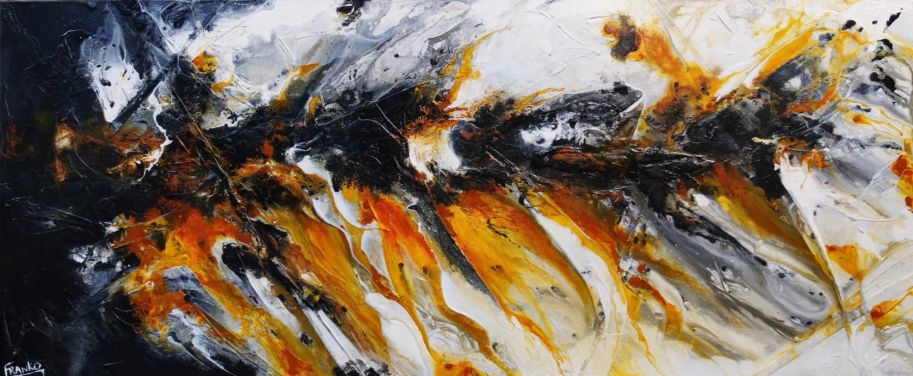 Salted Sienna 240cm x 100cm Sienna Black Textured Abstract Painting (SOLD)-Abstract-[Franko_Artist]-[Australian_artist]-[Gold_Coast]-[Brisbane]-[modern]-[contemporary]-[original]-[Large_artwork]-Franklin Art Studio