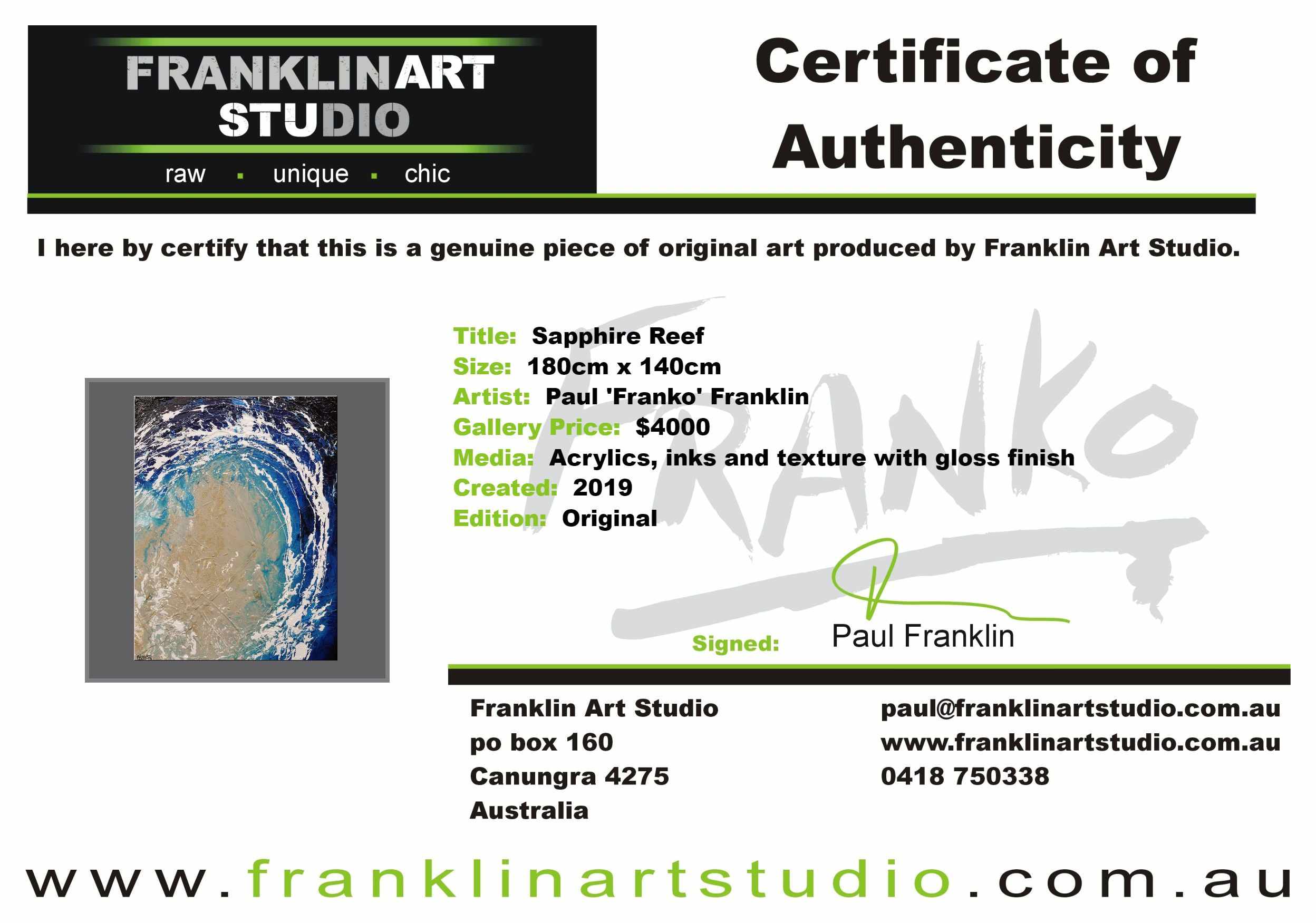 Sapphire Reef 140cm x 180cm Cream Blue Textured Abstract Painting (SOLD)-Abstract-[Franko_Artist]-[The_Block]-[Dream_Homes]-[ideas]-[Grand_Designs]-[Art_Lover]-Franklin Art Studio