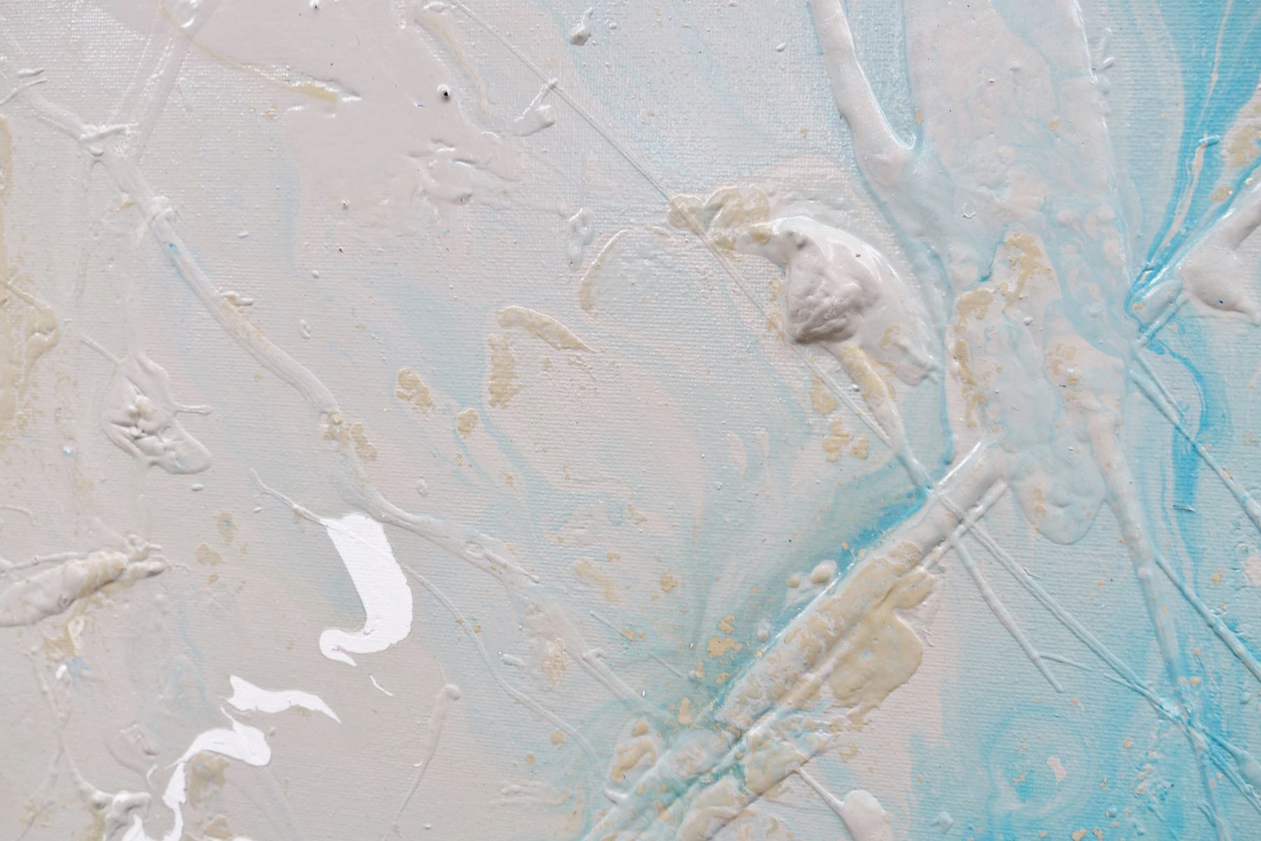 Sapphire Reef 140cm x 180cm Cream Blue Textured Abstract Painting (SOLD)