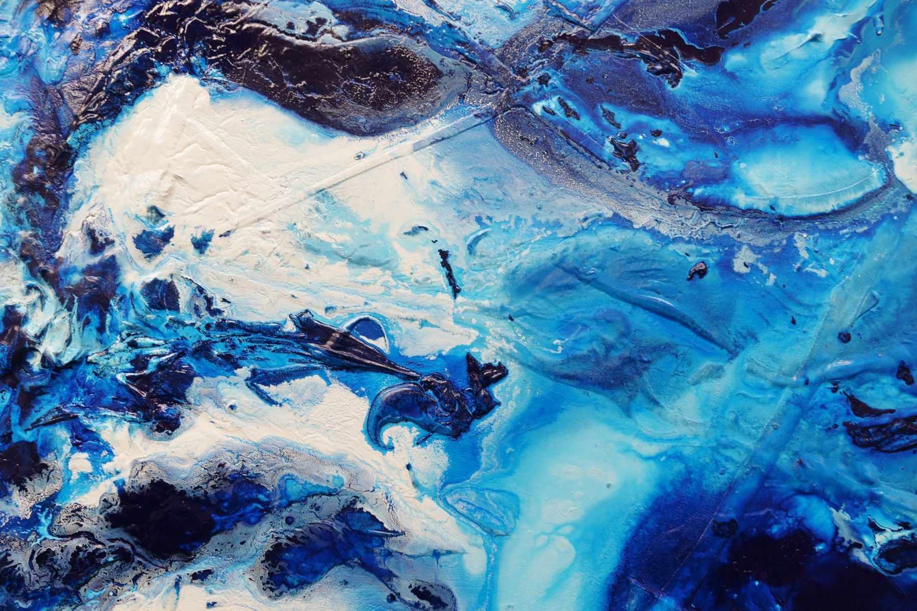 Sapphire Spell 120cm x 150cm Portrait/Landscape Textured Abstract Painting (SOLD)