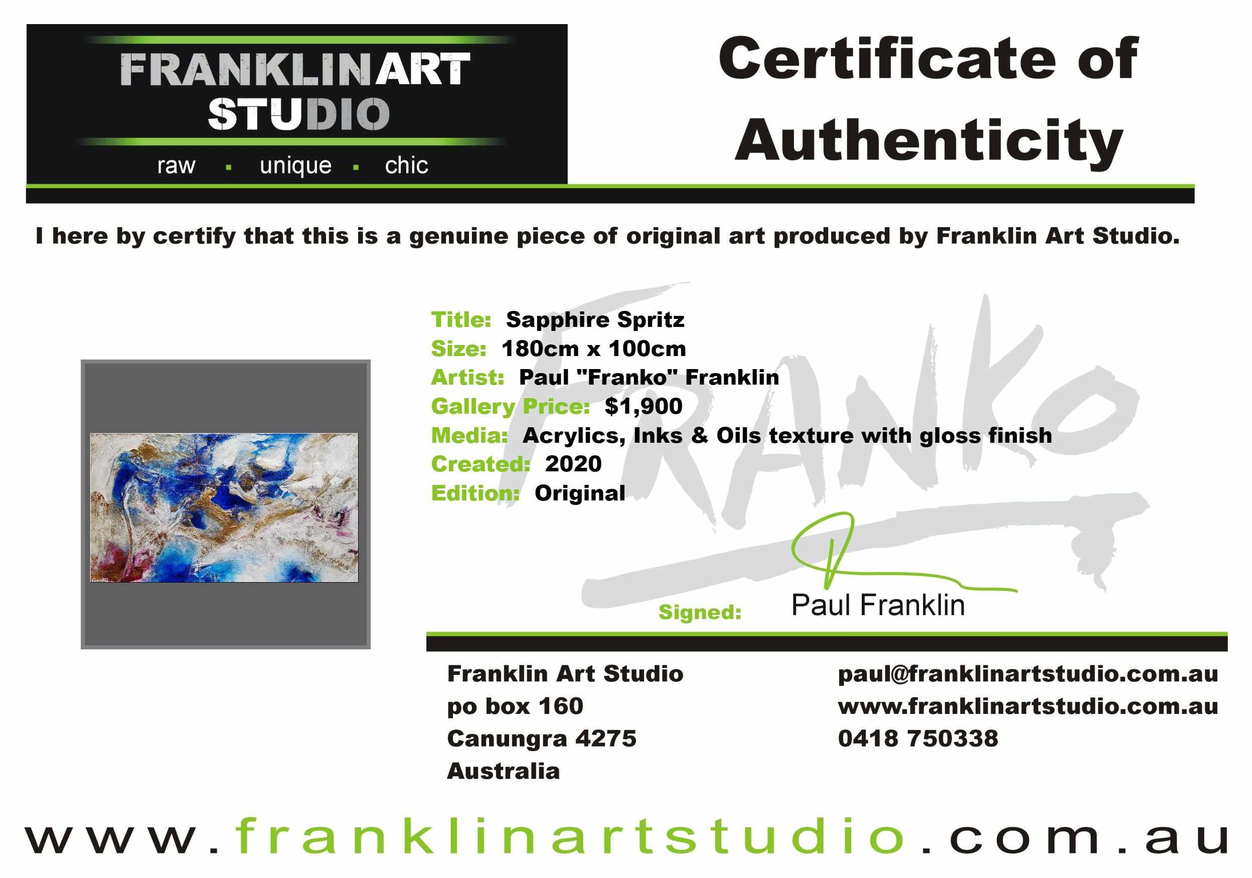 Sapphire Spritz 180cm x 100cm Blue White Textured Abstract Painting (SOLD)-Abstract-[Franko_Artist]-[The_Block]-[Dream_Homes]-[ideas]-[Grand_Designs]-[Art_Lover]-Franklin Art Studio