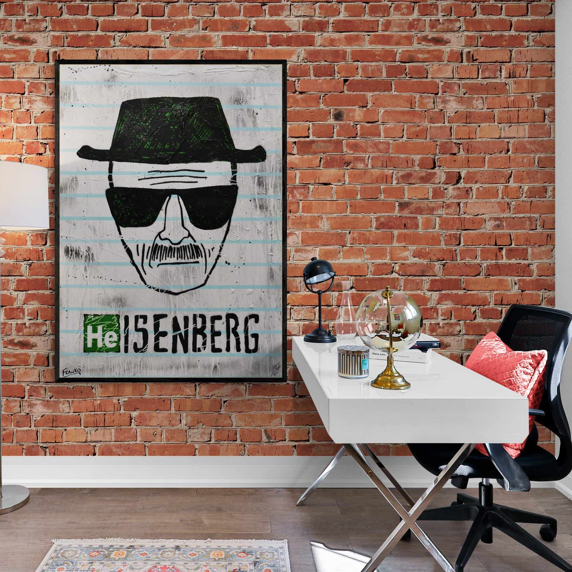 Say My Name 140cm x 100cm Heisenberg Textured Urban Pop Art Painting (SOLD)-Urban Pop Art-[Franko_Artist]-[The_Block]-[Dream_Homes]-[ideas]-[Grand_Designs]-[Art_Lover]-Franklin Art Studio