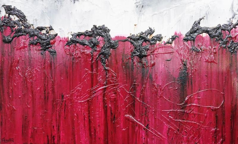 Scarlet Rush 160cm x 100cm Port Burnt red Burgundy Abstract Painting (SOLD)-abstract-[Franko_Artist]-[Australian_artist]-[Gold_Coast]-[Brisbane]-[modern]-[contemporary]-[original]-[Large_artwork]-Franklin Art Studio