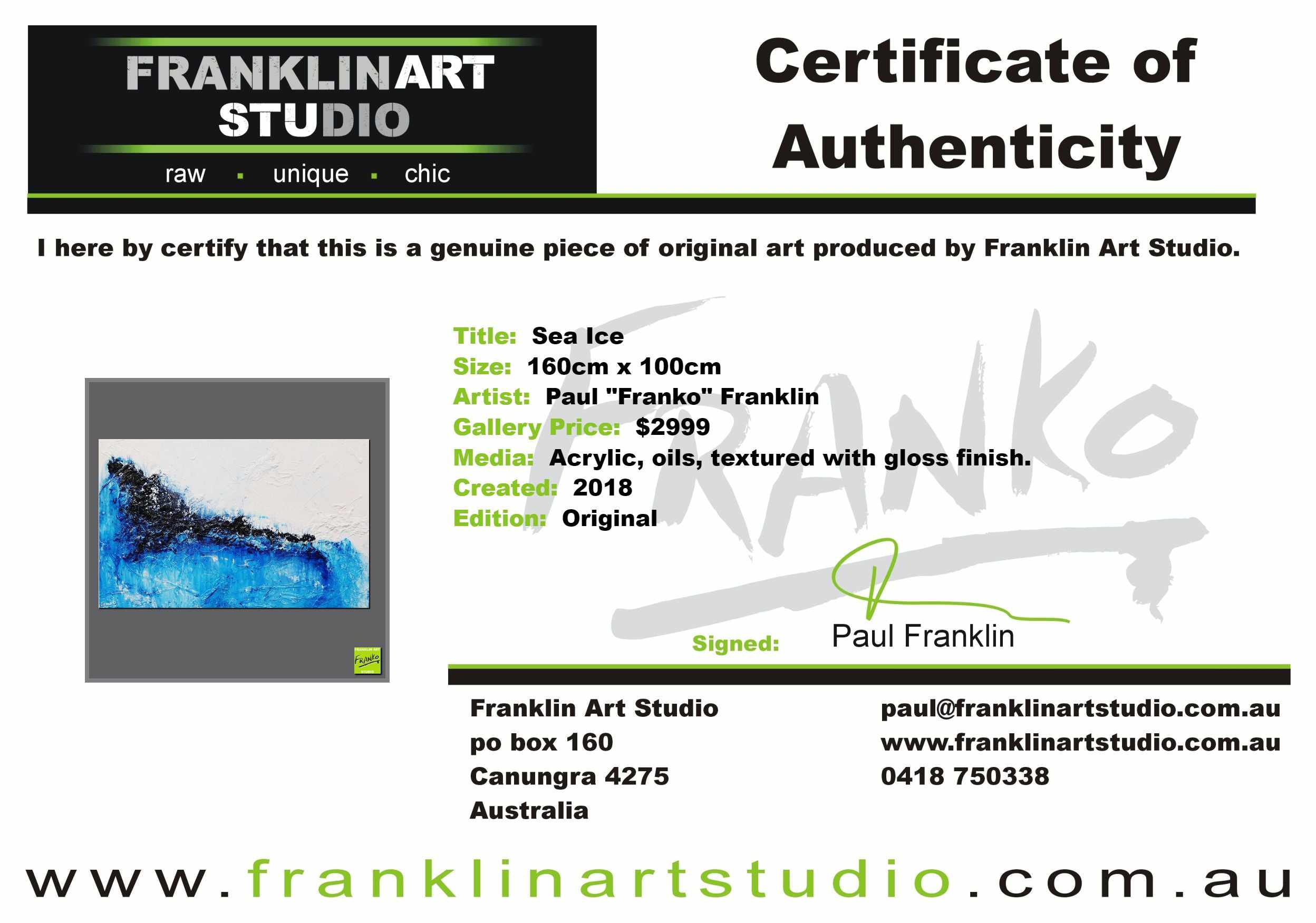 Sea Ice 160cm x 100cm White Blue Textured Abstract Painting (SOLD)-Abstract-[Franko_Artist]-[The_Block]-[Dream_Homes]-[ideas]-[Grand_Designs]-[Art_Lover]-Franklin Art Studio