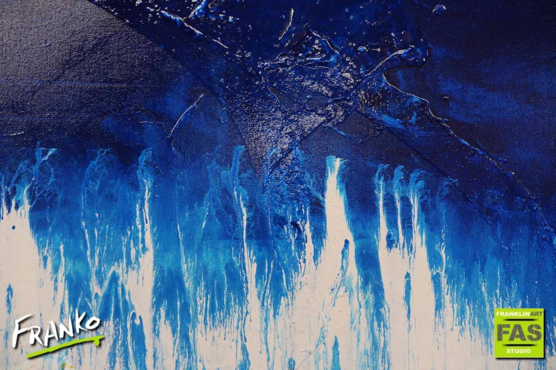 Sienna Blue 160cm x 100cm Sienna and Blue Abstract Painting (SOLD)