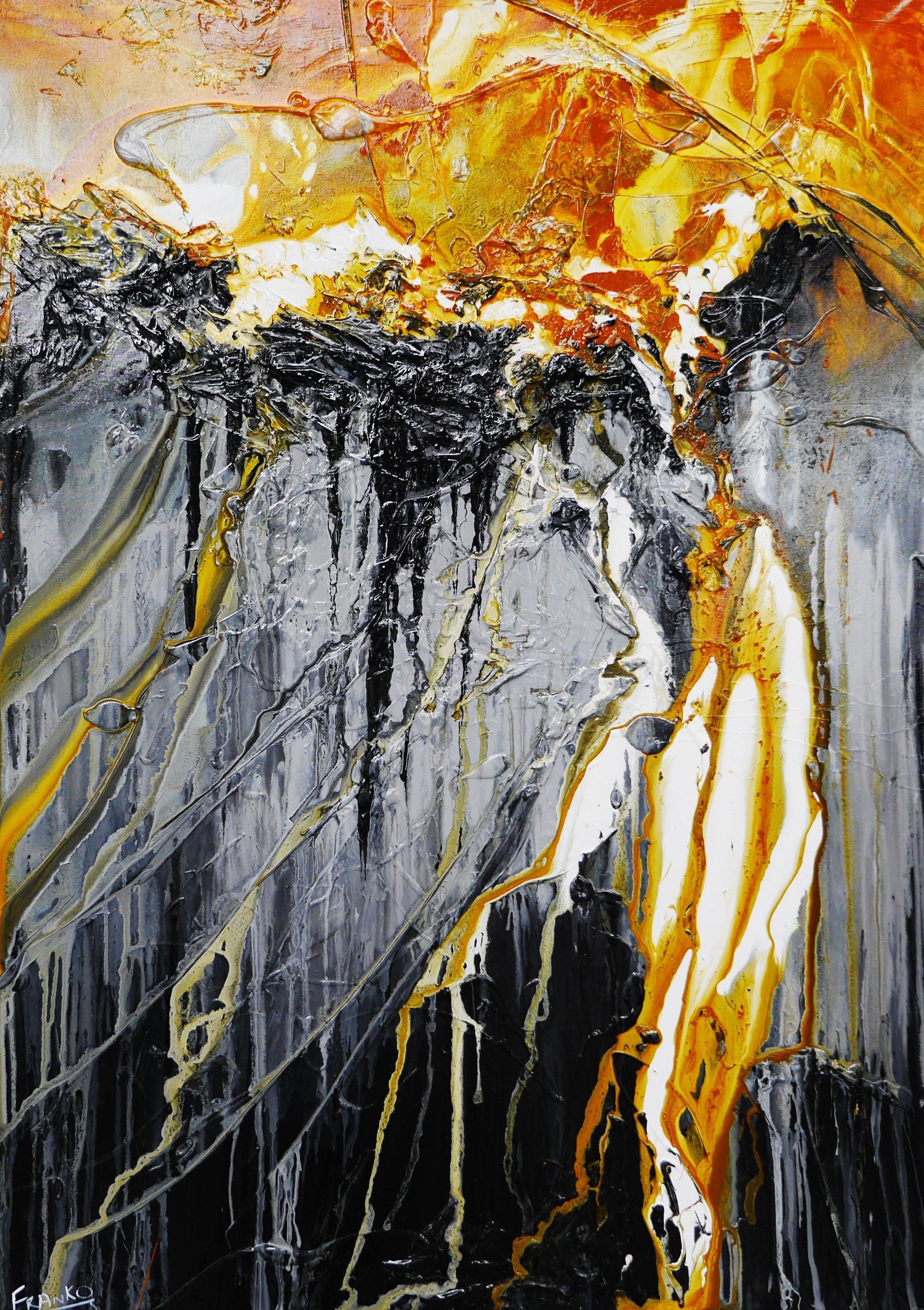 Sienna Classic 140cm x 100cm Sienna Black White Textured Abstract Painting (SOLD)-Abstract-[Franko_Artist]-[Australian_artist]-[Gold_Coast]-[Brisbane]-[modern]-[contemporary]-[original]-[Large_artwork]-Franklin Art Studio