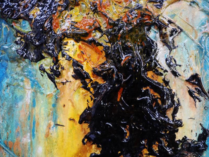 Sienna Drama 160cm x 60cm Blue and Sienna Abstract Painting (SOLD)-abstract-[Franko]-[Artist]-[Australia]-[Painting]-Franklin Art Studio