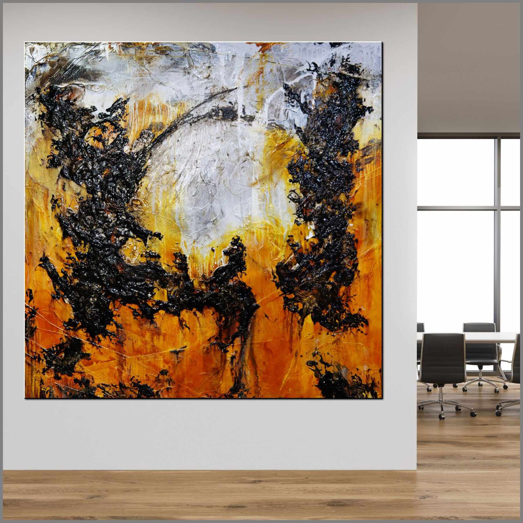 Sienna Dreaming 170cm x 170cm Sienna Black Textured Abstract Painting (SOLD)-Abstract-[Franko_Artist]-[Australian_artist]-[Gold_Coast]-[Brisbane]-[modern]-[contemporary]-[original]-[Large_artwork]-[The_Block]-[Dream_Homes]-[ideas]-[Grand_Designs]-[Art_Lover]-Franklin Art Studio