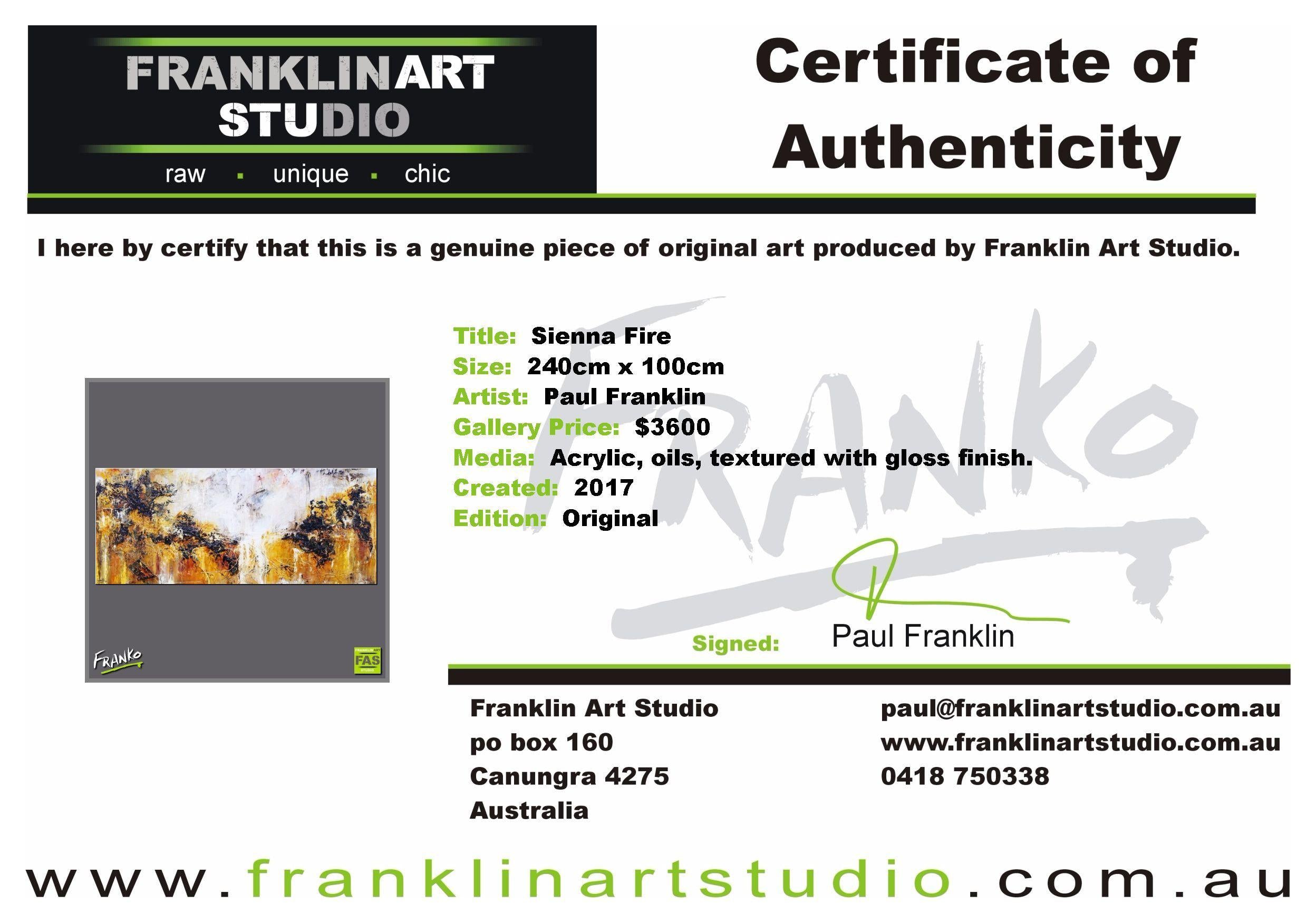 Sienna Fire 240cm x 100cm Sienna Abstract Painting (SOLD)-abstract-[Franko_Artist]-[The_Block]-[Dream_Homes]-[ideas]-[Grand_Designs]-[Art_Lover]-Franklin Art Studio