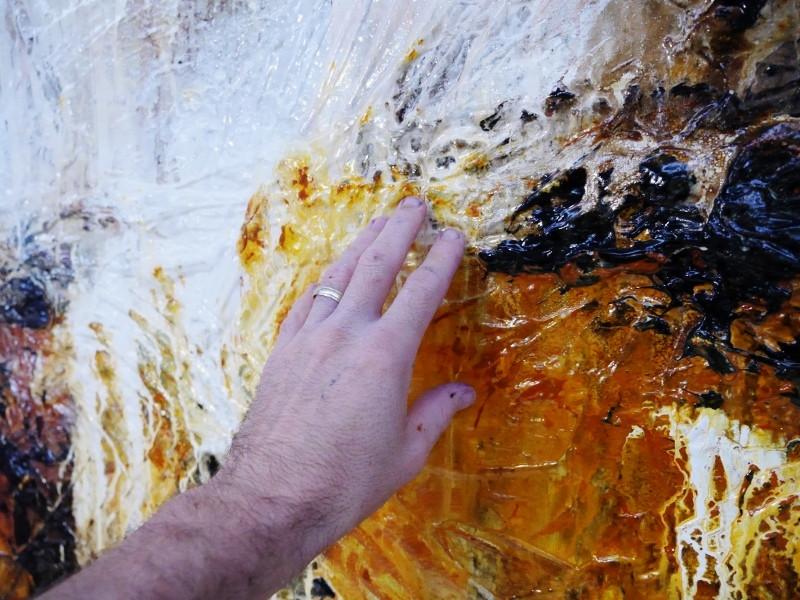 Sienna Fire 240cm x 100cm Sienna Abstract Painting (SOLD)