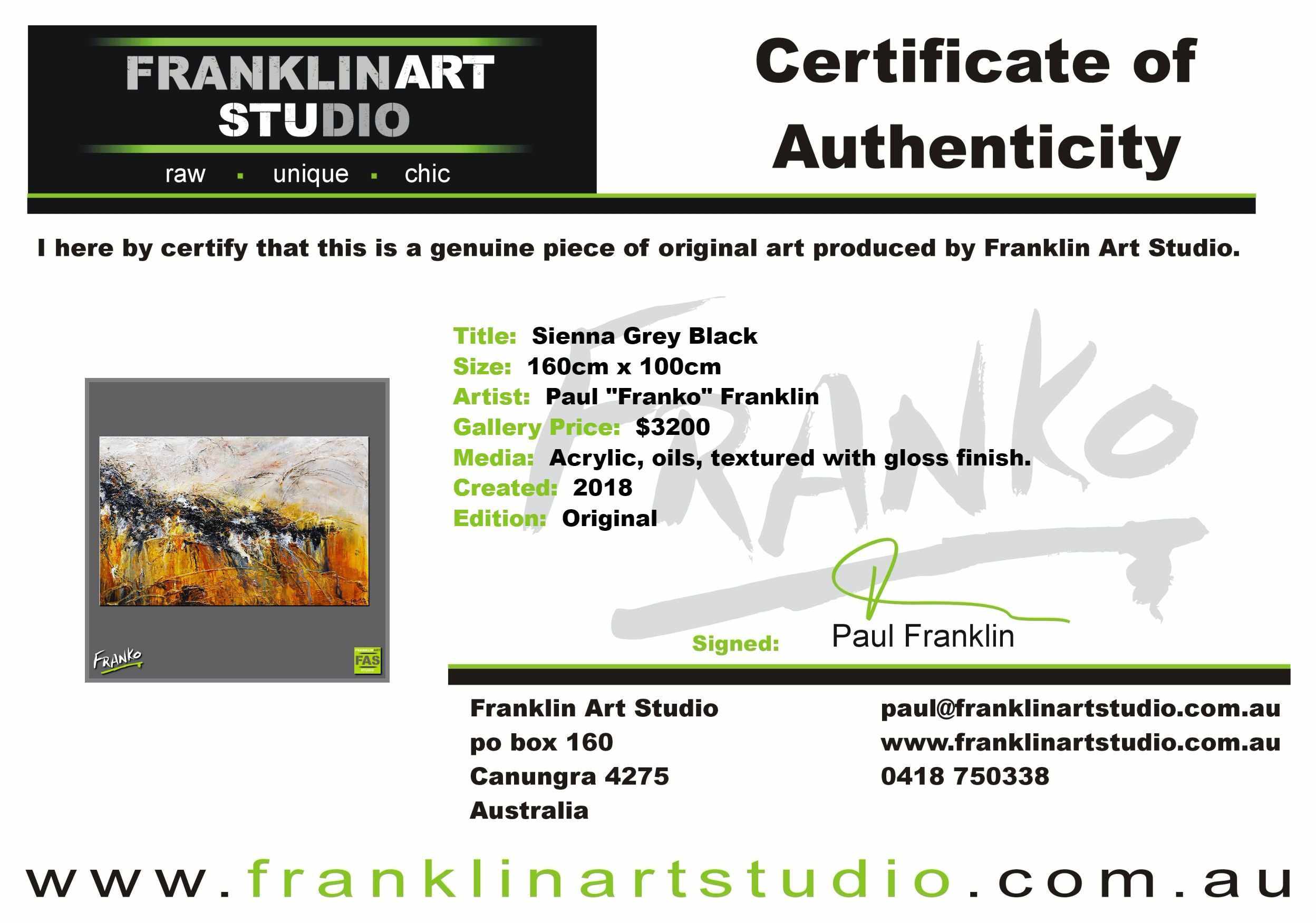 Sienna Grey Black 160cm x 100cm Sienna Abstract Painting (SOLD)-Abstract-[Franko_Artist]-[The_Block]-[Dream_Homes]-[ideas]-[Grand_Designs]-[Art_Lover]-Franklin Art Studio