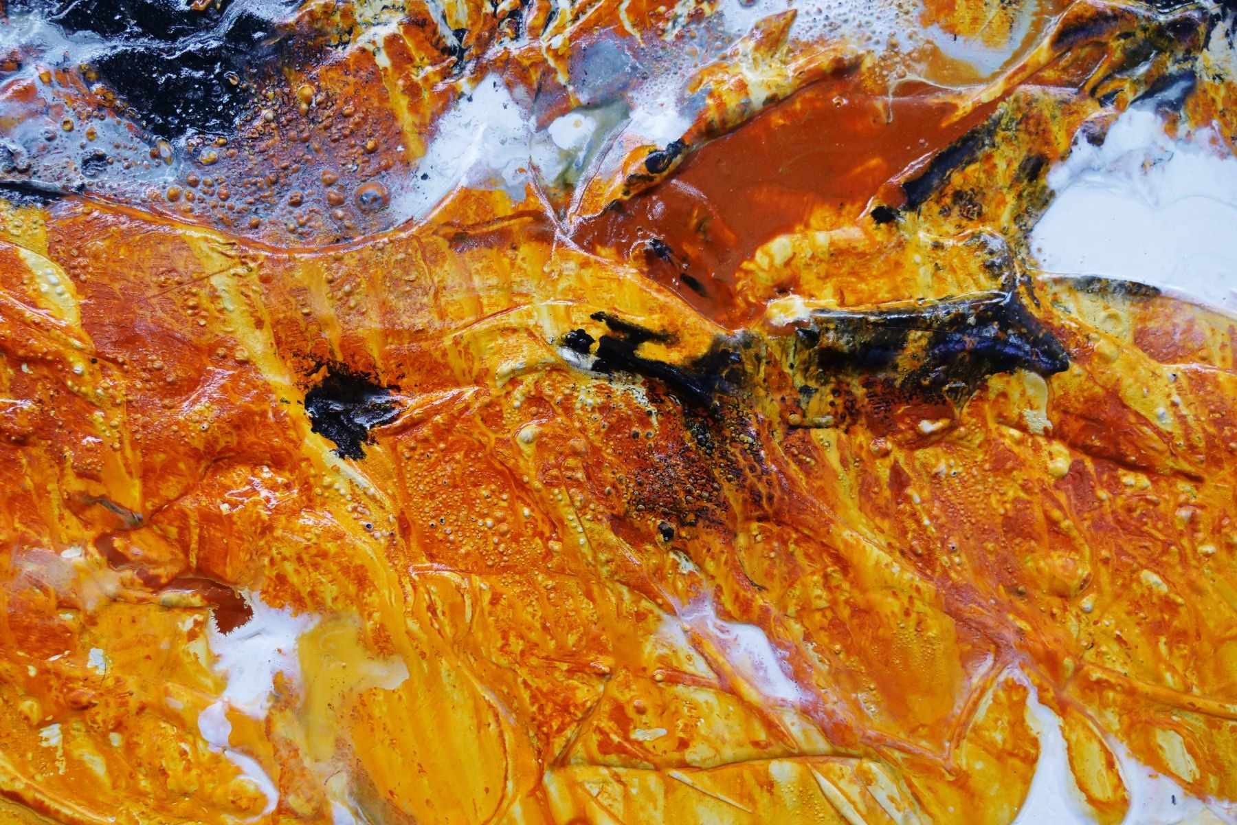 Sienna Power 240cm x 100cm Sienna Black White Textured Abstract Painting (SOLD)
