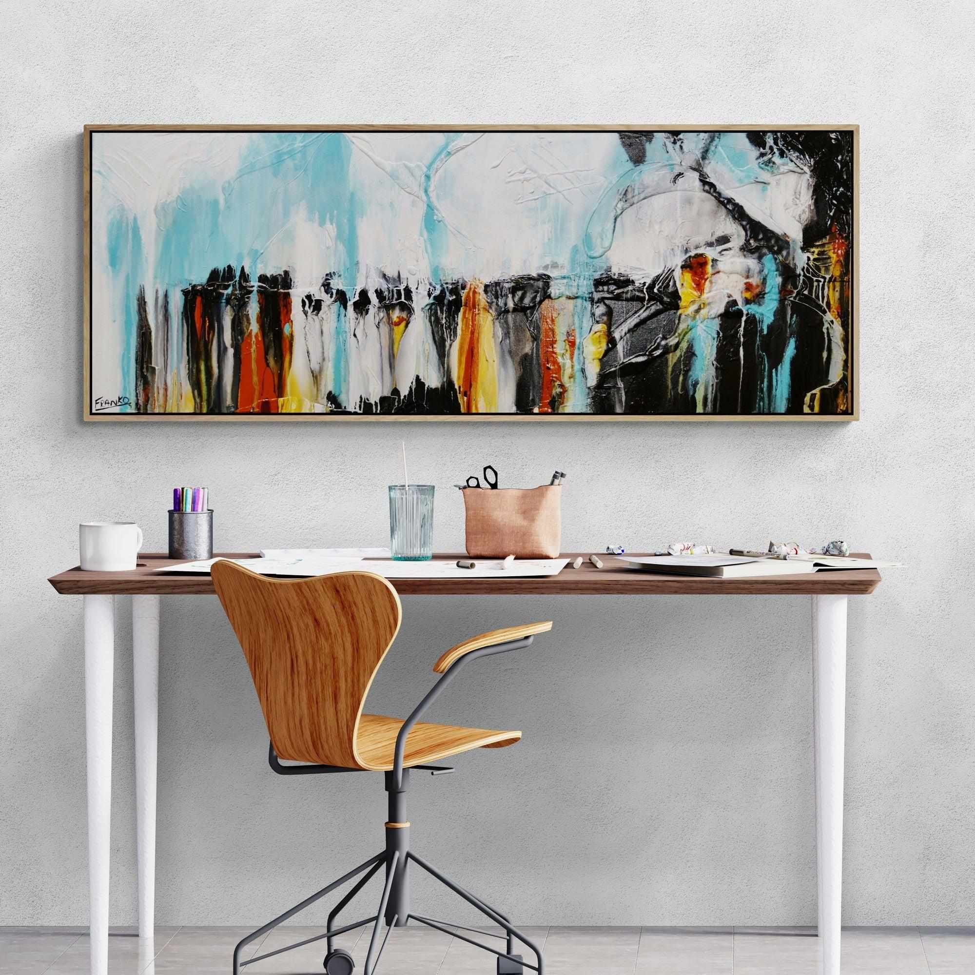 Sienna Sky 160cm x 60cm Sienna Blue Textured Abstract Painting (SOLD)-Abstract-[Franko_Artist]-[Australian_artist]-[Gold_Coast]-[Brisbane]-[modern]-[contemporary]-[original]-[Large_artwork]-[The_Block]-[Dream_Homes]-[ideas]-[Grand_Designs]-[Art_Lover]-Franklin Art Studio