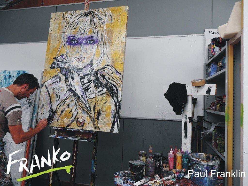 Silk 140cm x 100cm Book Club Series Purple (SOLD)-abstract-[Franko_Artist]-[The_Block]-[Dream_Homes]-[ideas]- [Grand_Designs]-Franklin Art Studio