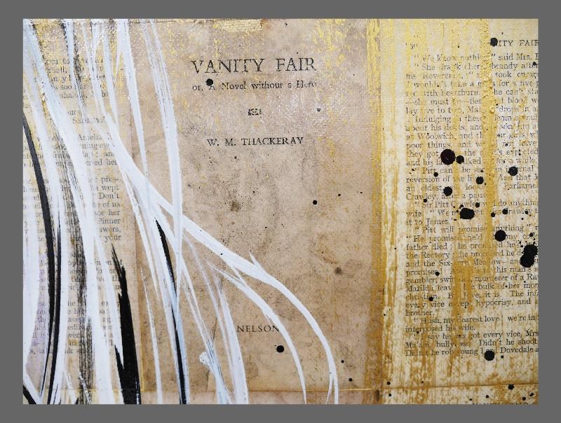 Silk 140cm x 100cm Book Club Series Purple (SOLD)-abstract-[Franko]-[Artist]-[Australia]-[Painting]-Franklin Art Studio