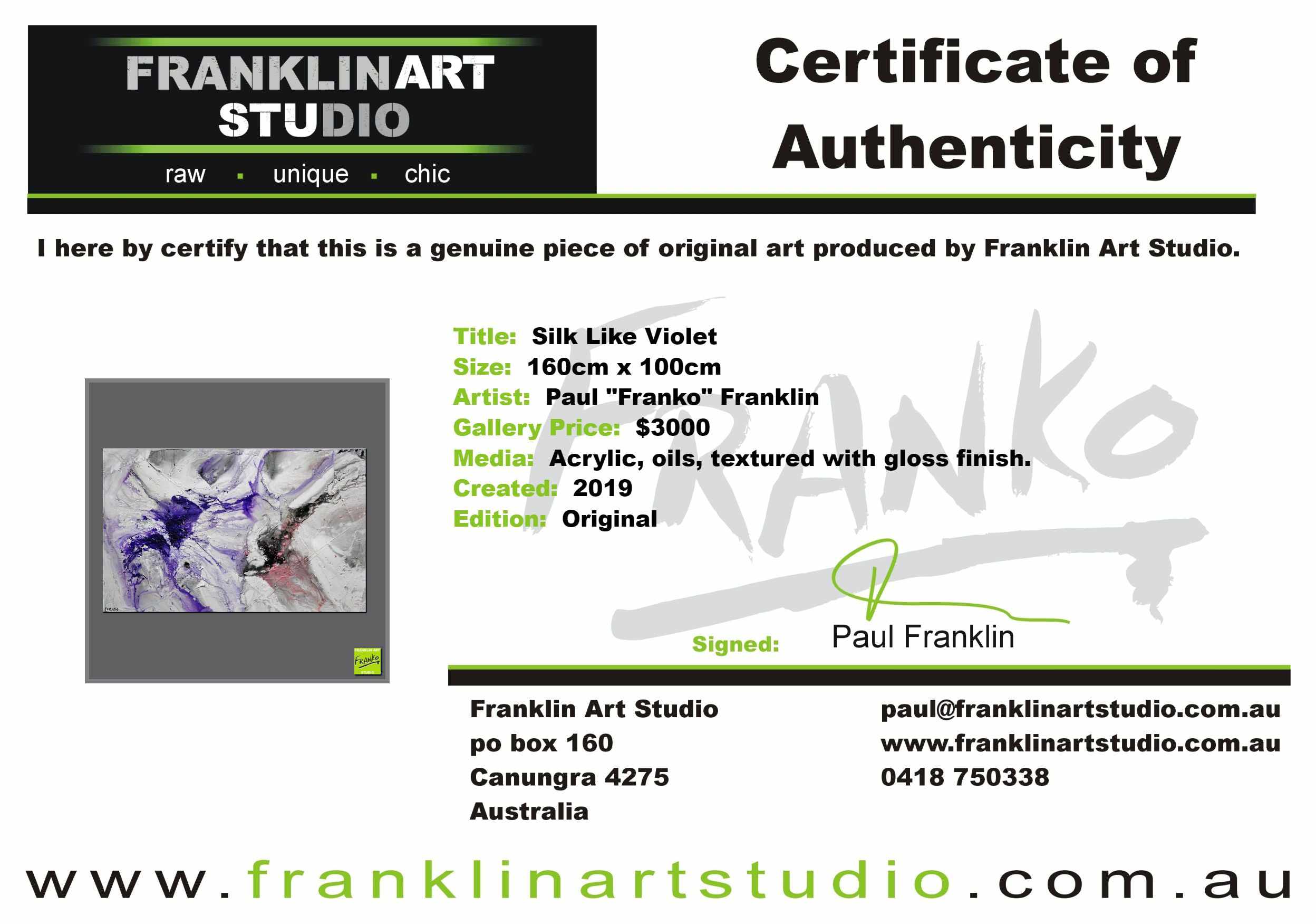 Silk Like Violet 160cm x 100cm Grey White Purple Textured Abstract Painting (SOLD)-Abstract-[Franko_Artist]-[The_Block]-[Dream_Homes]-[ideas]-[Grand_Designs]-[Art_Lover]-Franklin Art Studio
