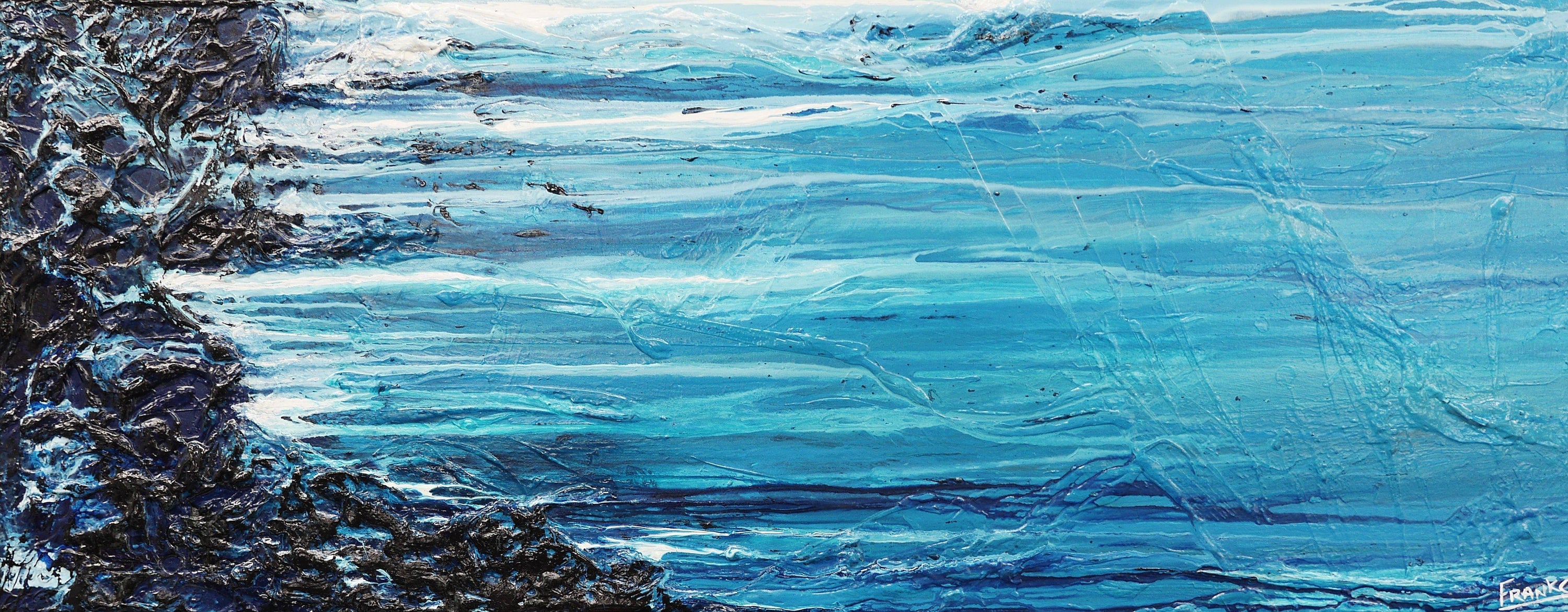 Silk & Sass 200cm x 80cm Blue Abstract Painting (SOLD)-Abstract-[Franko_Artist]-[Australian_artist]-[Gold_Coast]-[Brisbane]-[modern]-[contemporary]-[original]-[Large_artwork]-Franklin Art Studio
