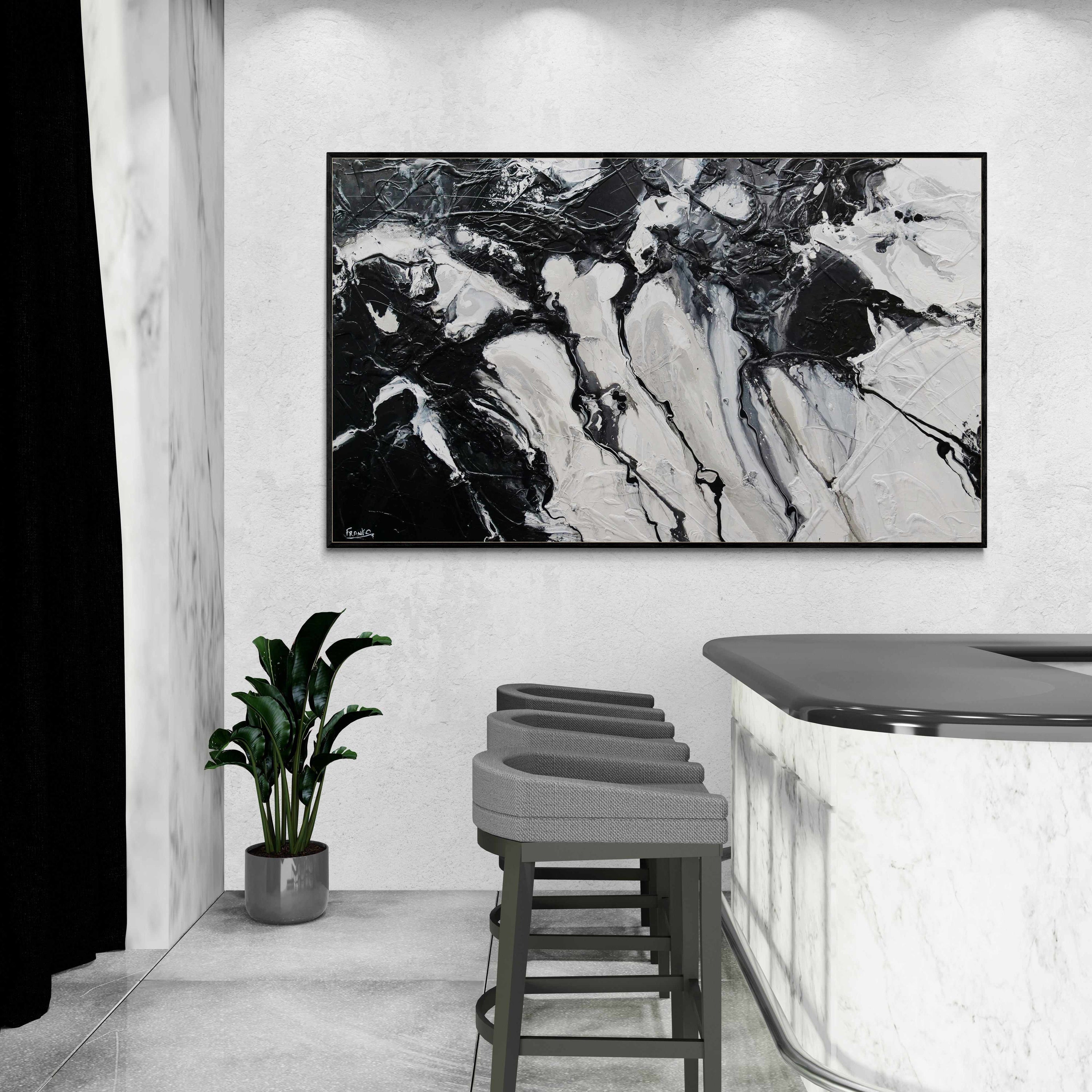 update alt-text with template Silver Pearl 200cm x 120cm Silver Black Textured Abstract Painting (SOLD)-Abstract-[Franko_Artist]-[The_Block]-[Dream_Homes]-[ideas]- [Grand_Designs]-Franklin Art Studio