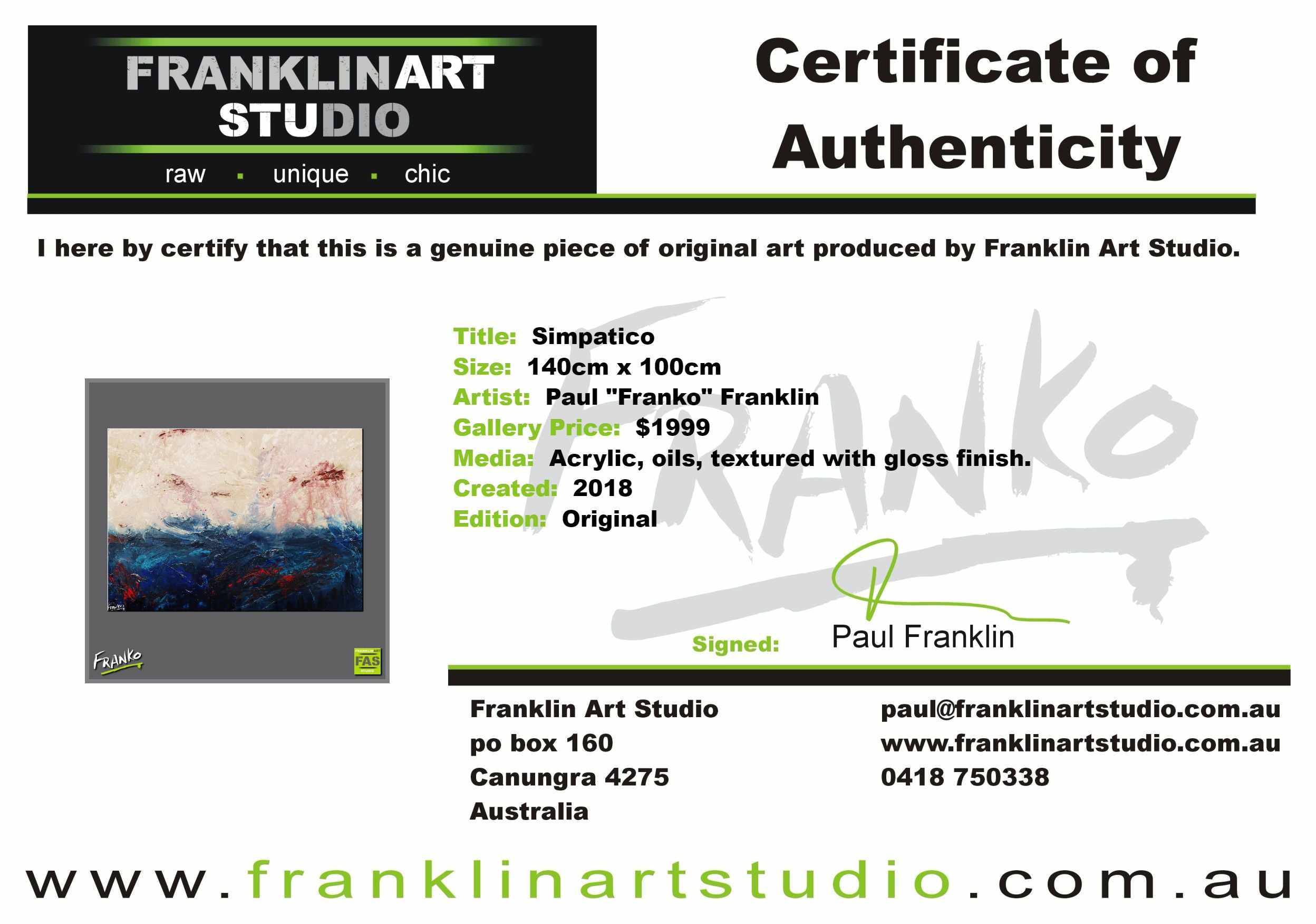 Simpatico 140cm x 100cm Blue Creme Abstract Painting (SOLD)-Abstract-[Franko_Artist]-[The_Block]-[Dream_Homes]-[ideas]-[Grand_Designs]-[Art_Lover]-Franklin Art Studio