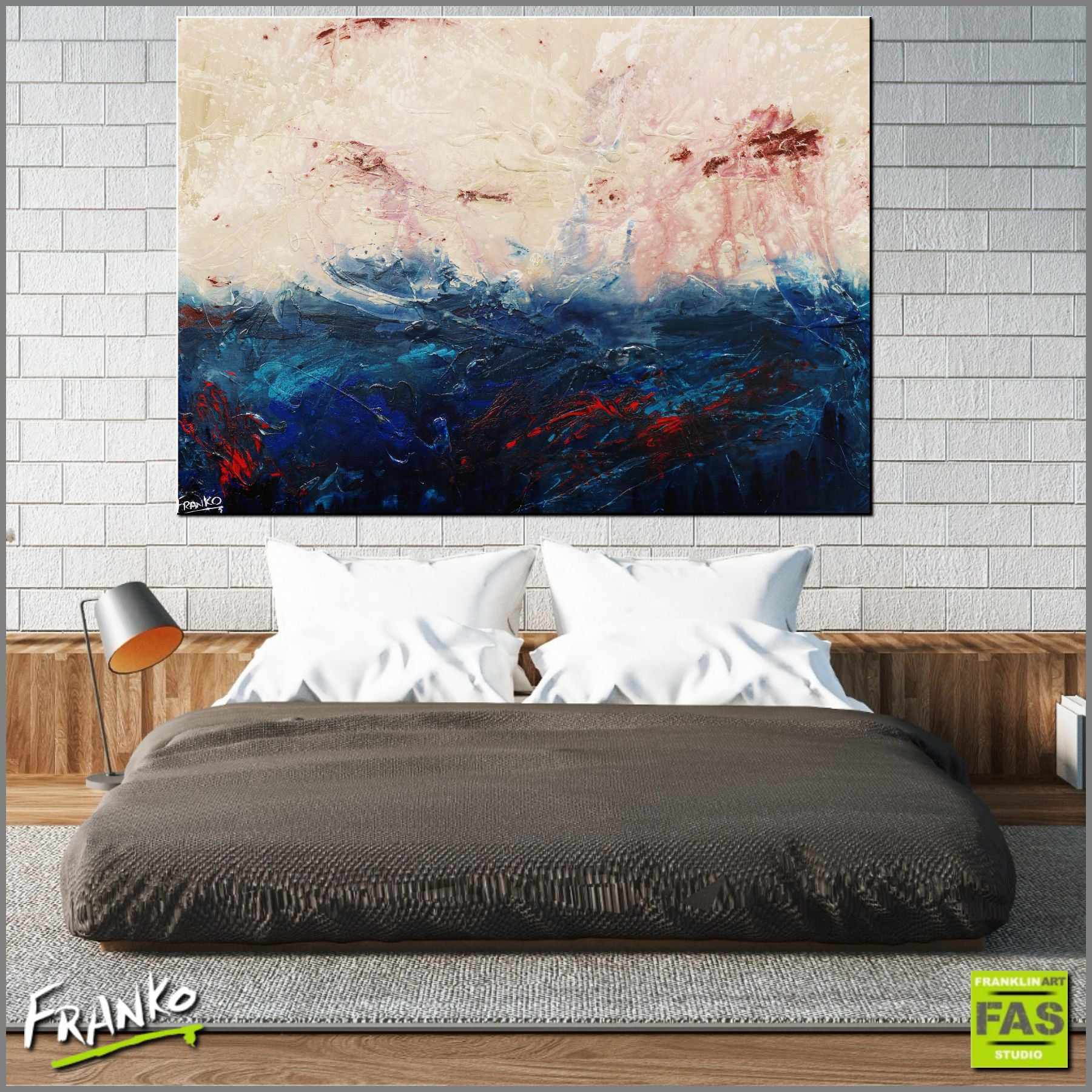 Simpatico 140cm x 100cm Blue Creme Abstract Painting (SOLD)-Abstract-[Franko_Artist]-[Australian_artist]-[Gold_Coast]-[Brisbane]-[modern]-[contemporary]-[original]-[Large_artwork]-[The_Block]-[Dream_Homes]-[ideas]-[Grand_Designs]-[Art_Lover]-Franklin Art Studio