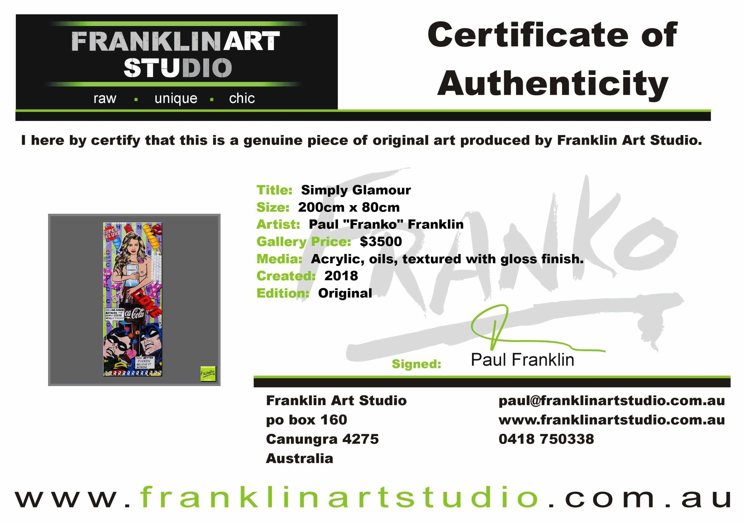 Simply Glamour 200cm x 80cm Batman Robin CocaCola Nude Textured Urban Pop Art Painting (SOLD)-urban pop-[Franko_Artist]-[The_Block]-[Dream_Homes]-[ideas]- [Grand_Designs]-Franklin Art Studio