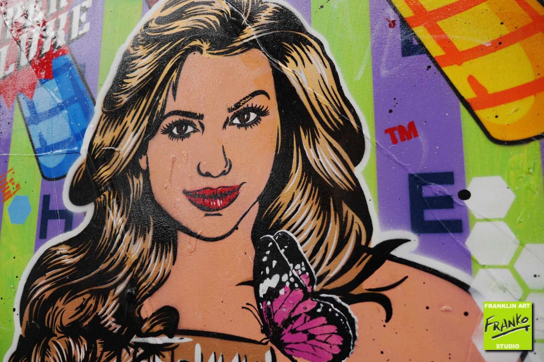 Simply Glamour 200cm x 80cm Batman Robin CocaCola Nude Textured Urban Pop Art Painting (SOLD)